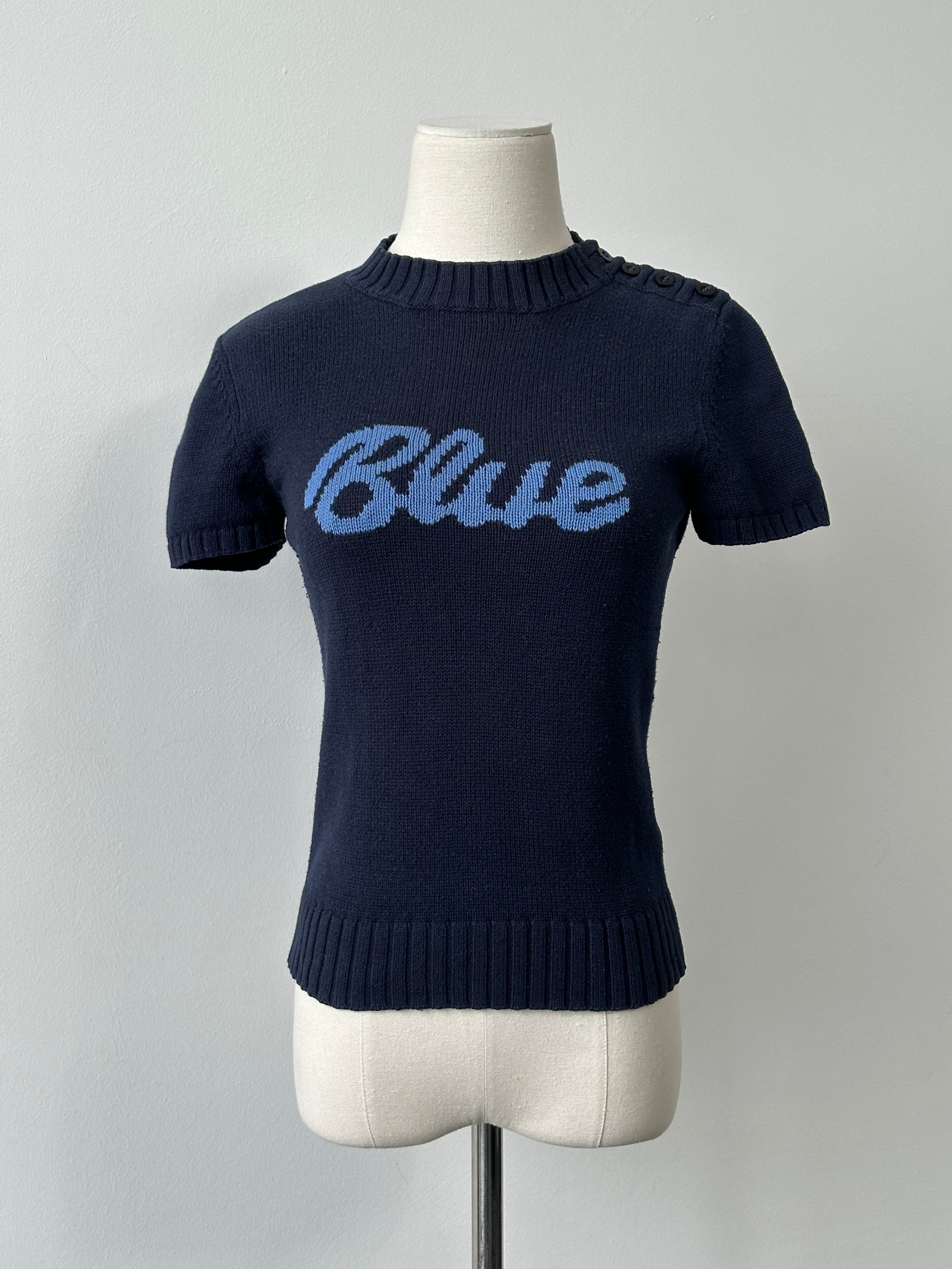 Burberry Blue Label Pure Cotton Knit Jumper - XS-S