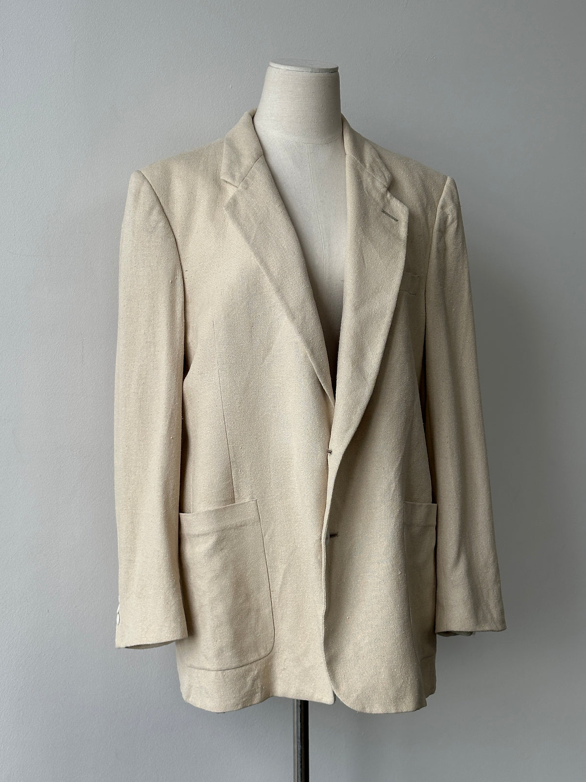 Christian Dior 1980s Pure Silk Single Breasted Blazer -