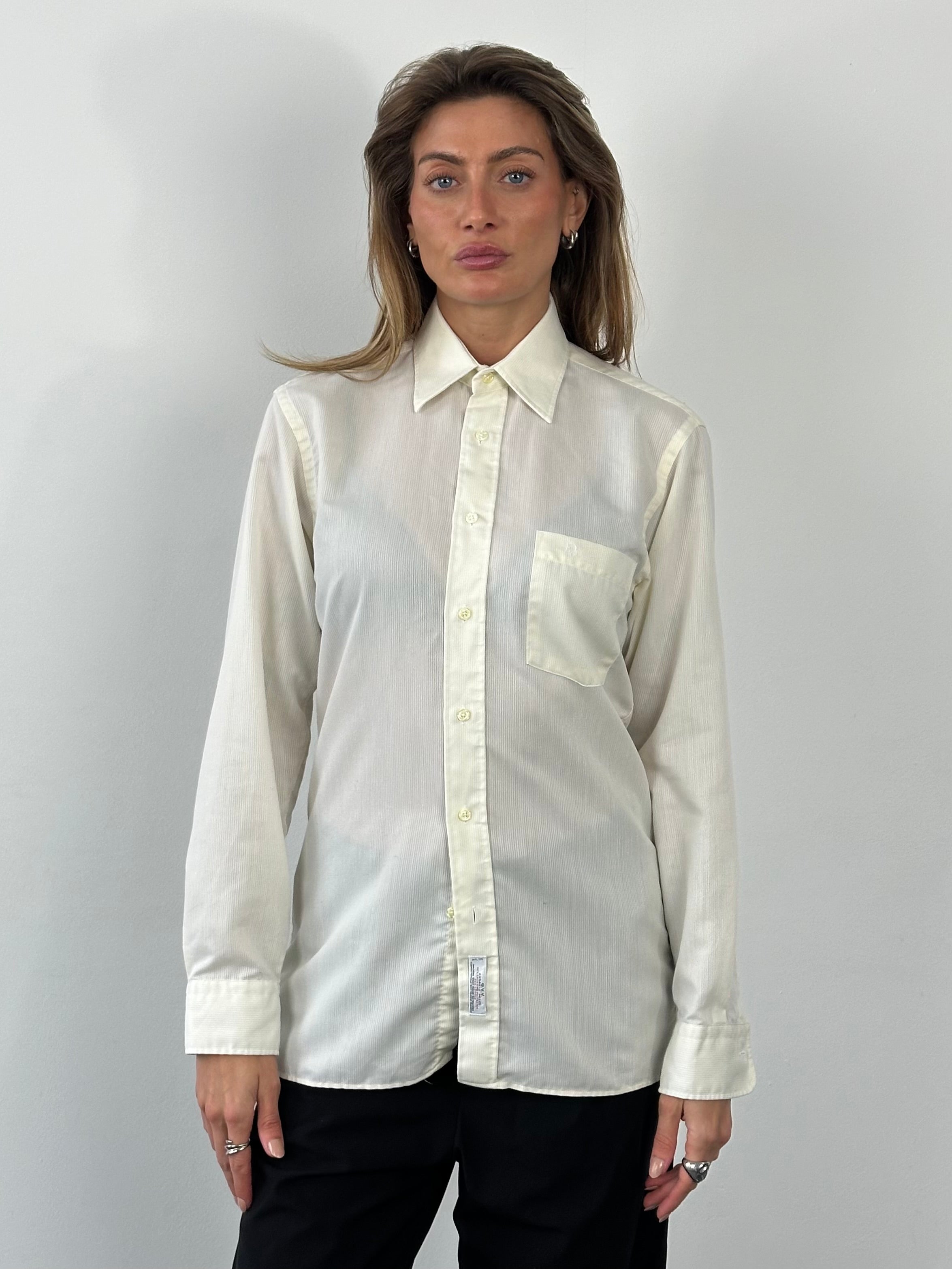 Christian Dior 1980s cotton logo shirt, men's short-sleeve button-up with Dior branding, classic vintage fashion piece