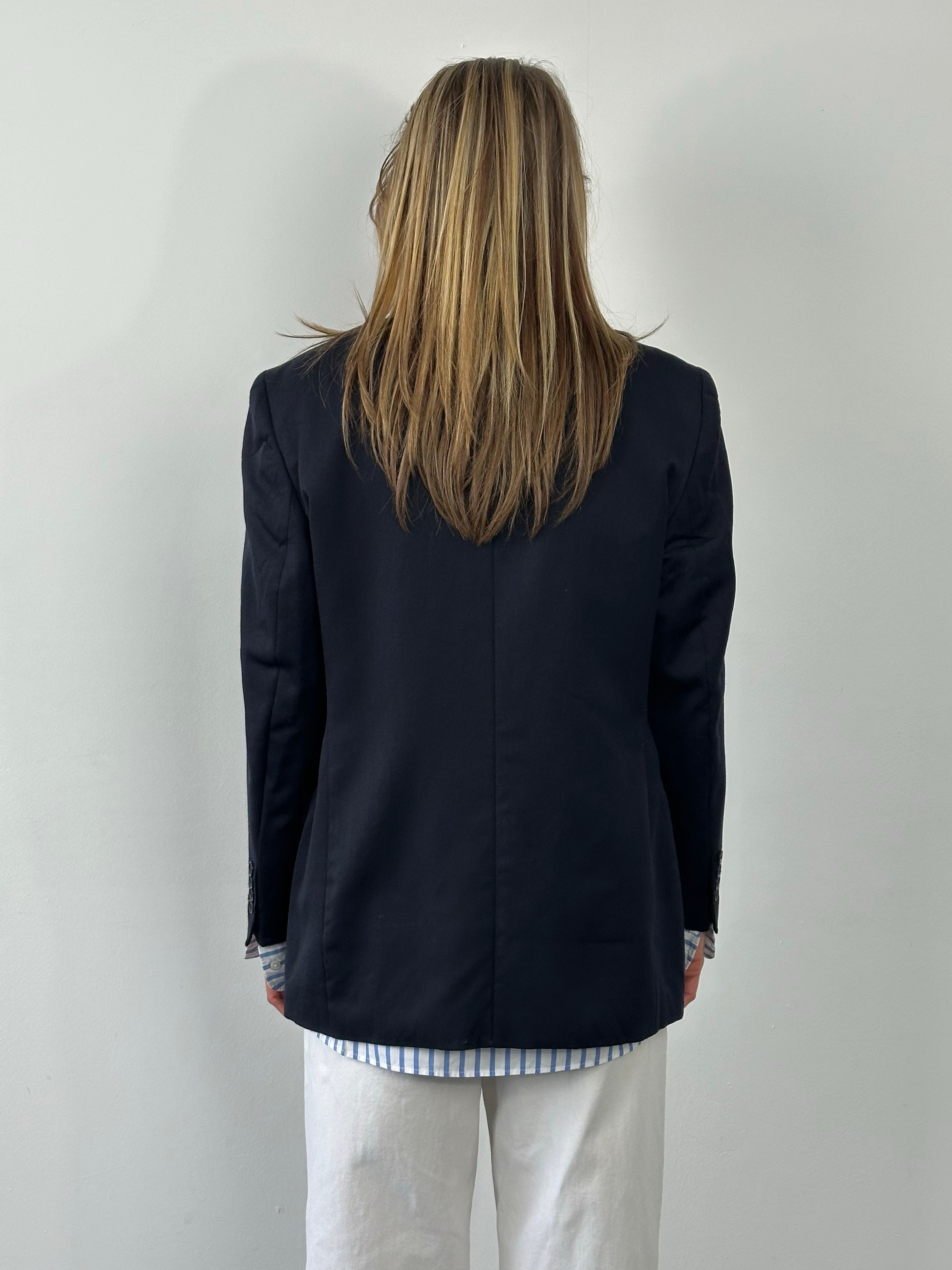 Yves Saint Laurent Pour Homme 1980s Pure Wool Double Breasted Blazer - 38S/M/L
