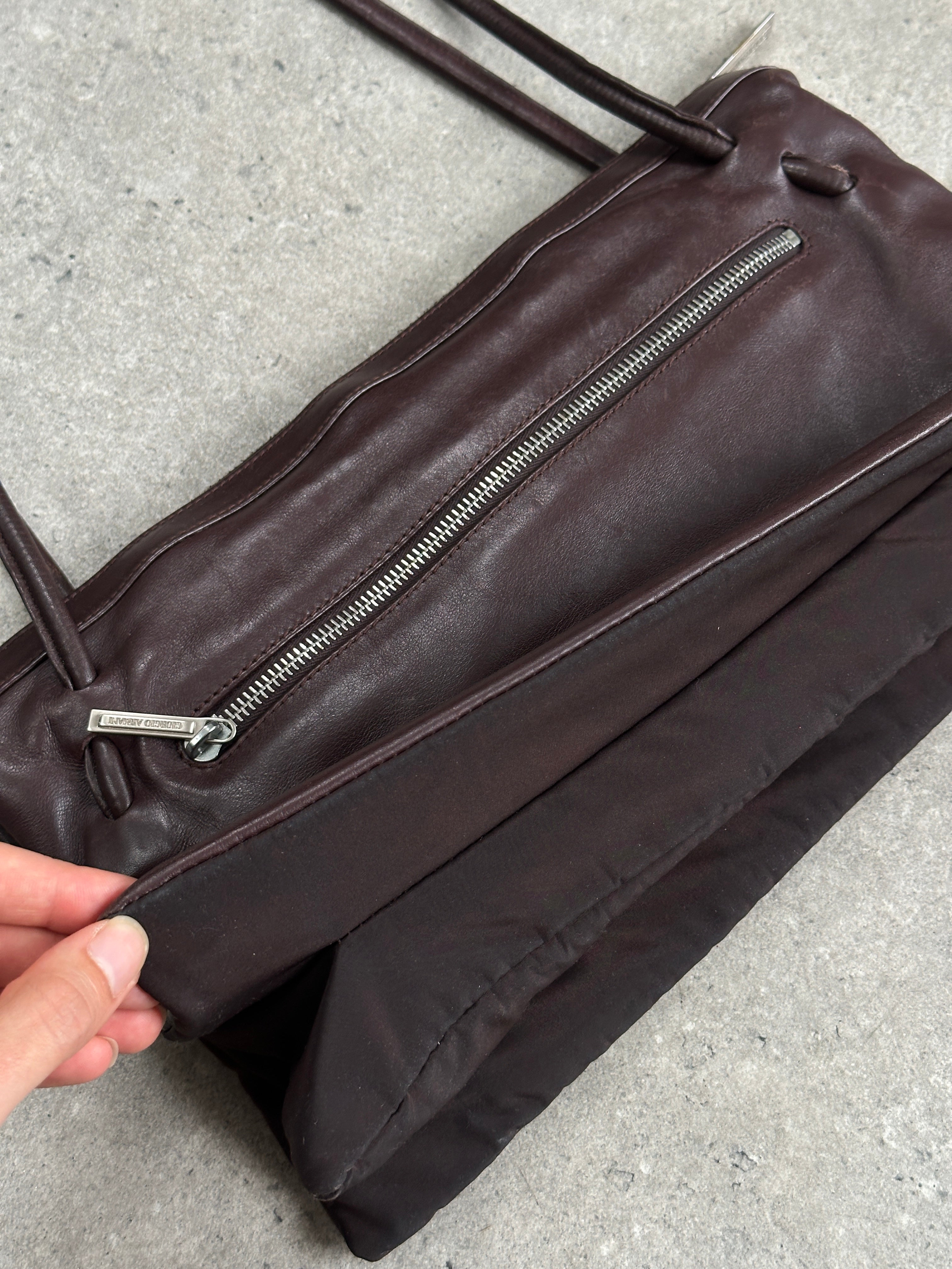 Giorgio Armani 1990s Leather Minimal Shoulder Bag