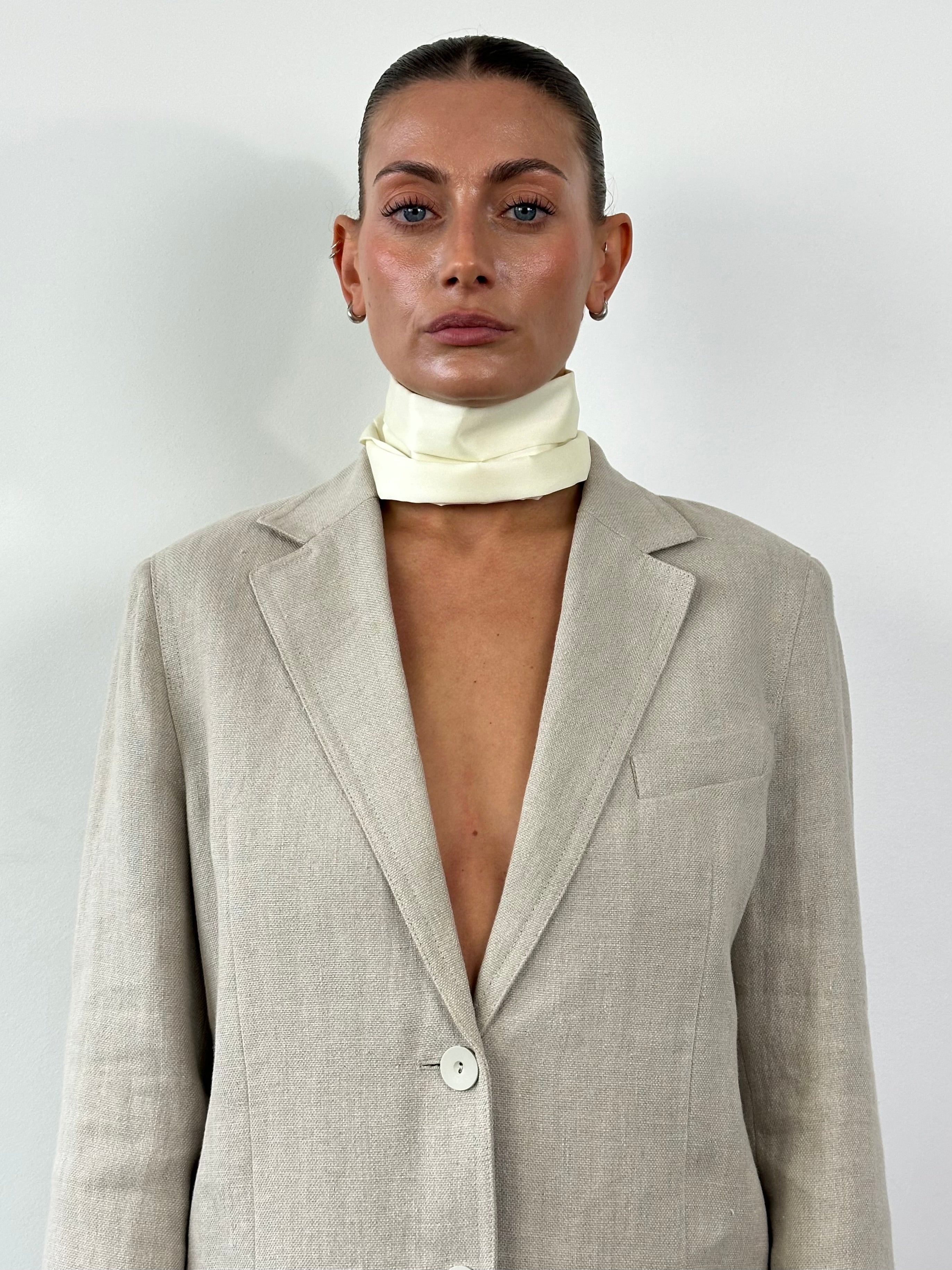 Max Mara Runway Pure Linen Wide Leg Suit - L/UK12 - SYLK