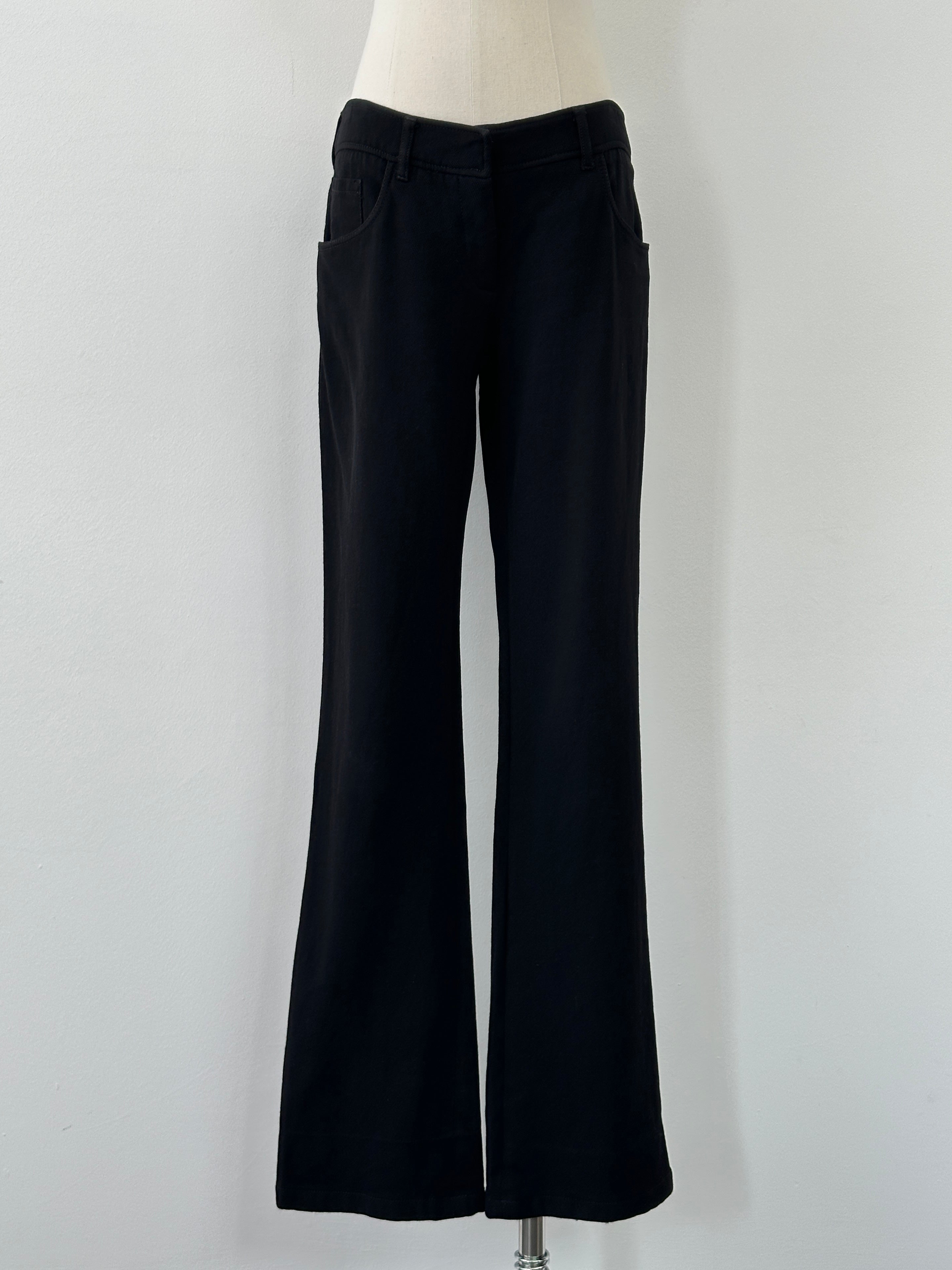 Prada Sport 2000s Pure Wool Flared Leg Trousers - W30
