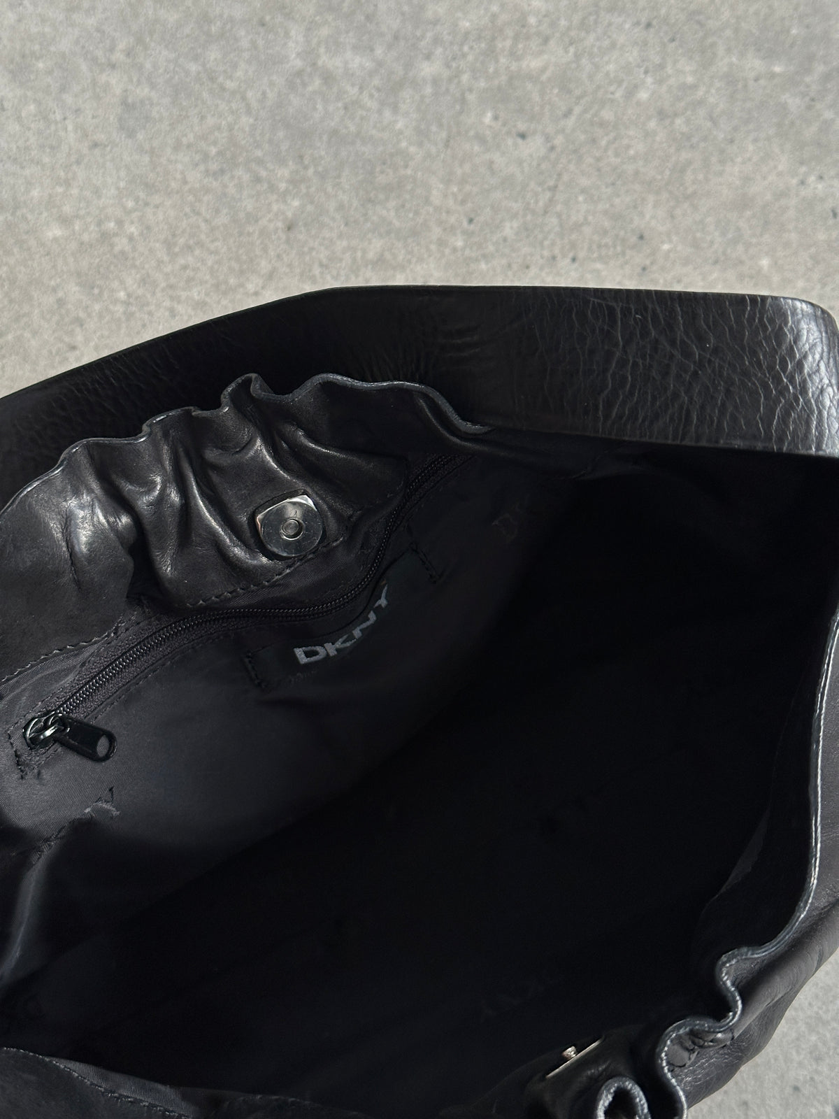 DKNY 2000s Leather Minimal Crossbody Bag Bag