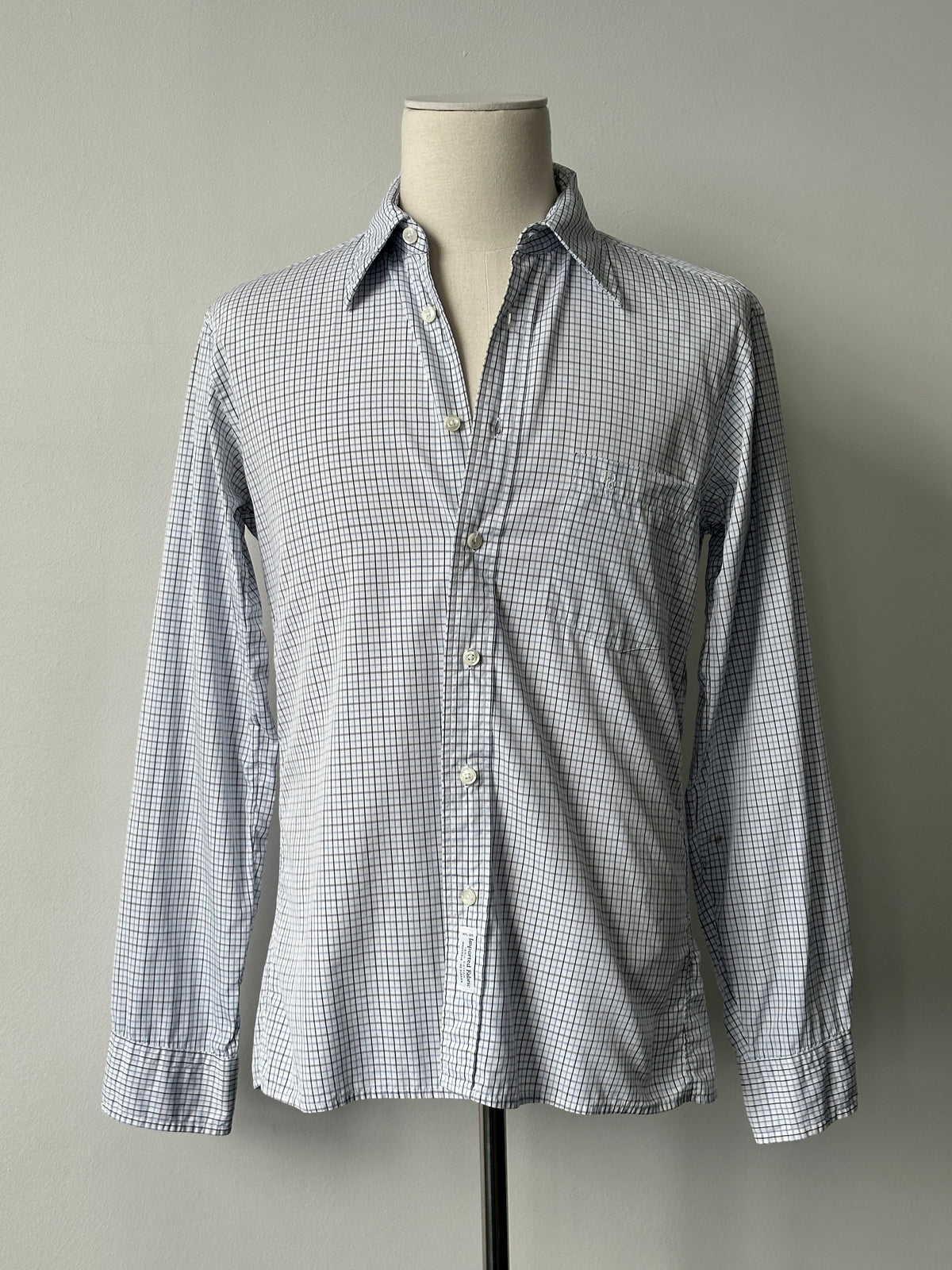 Christian Dior Chemises 1990s Pure Cotton Check Logo Shirt - S