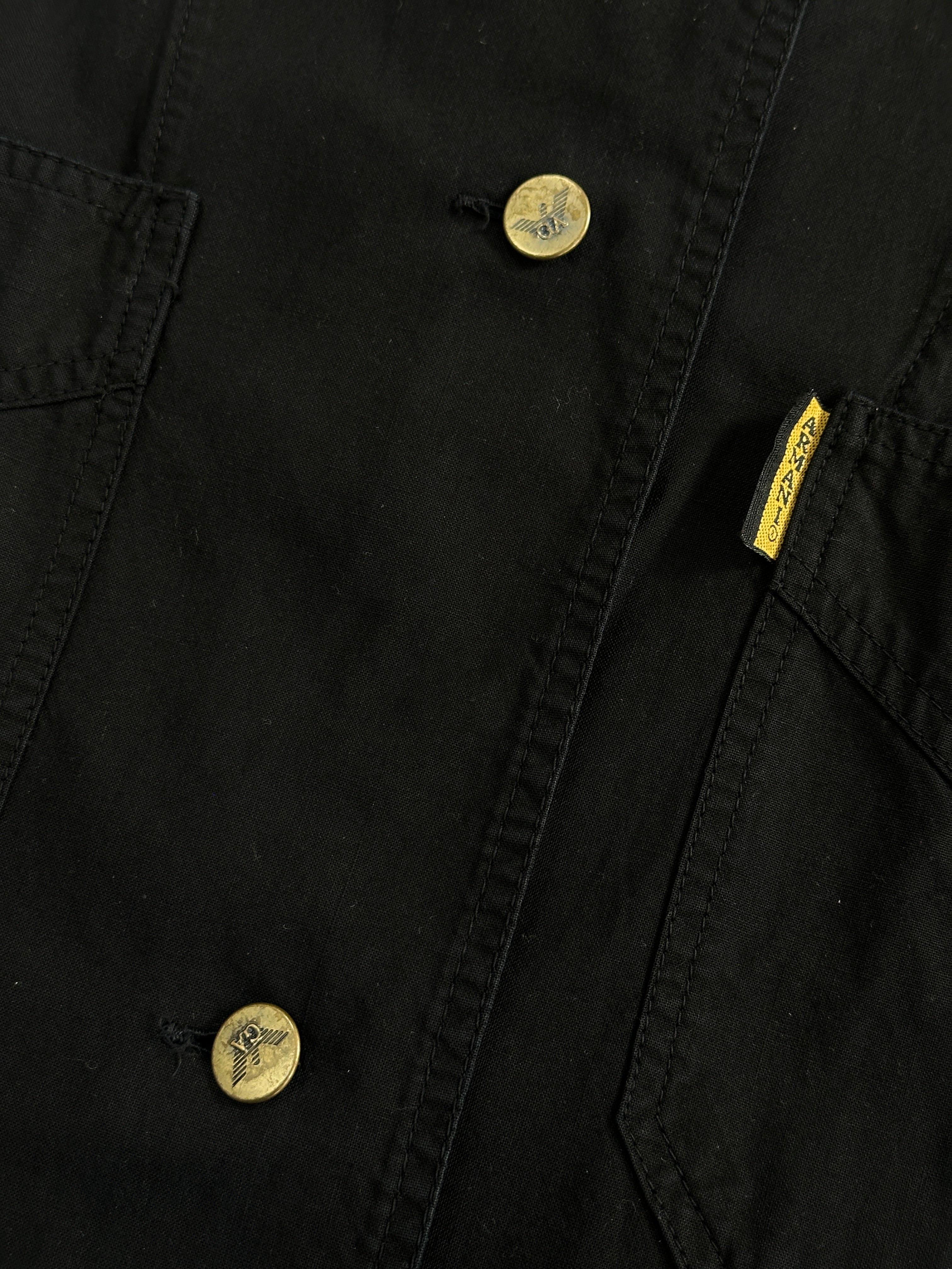 Emporio Armani cotton utility logo jacket in size L, featuring a stylish design with logo accents and functional utility details.