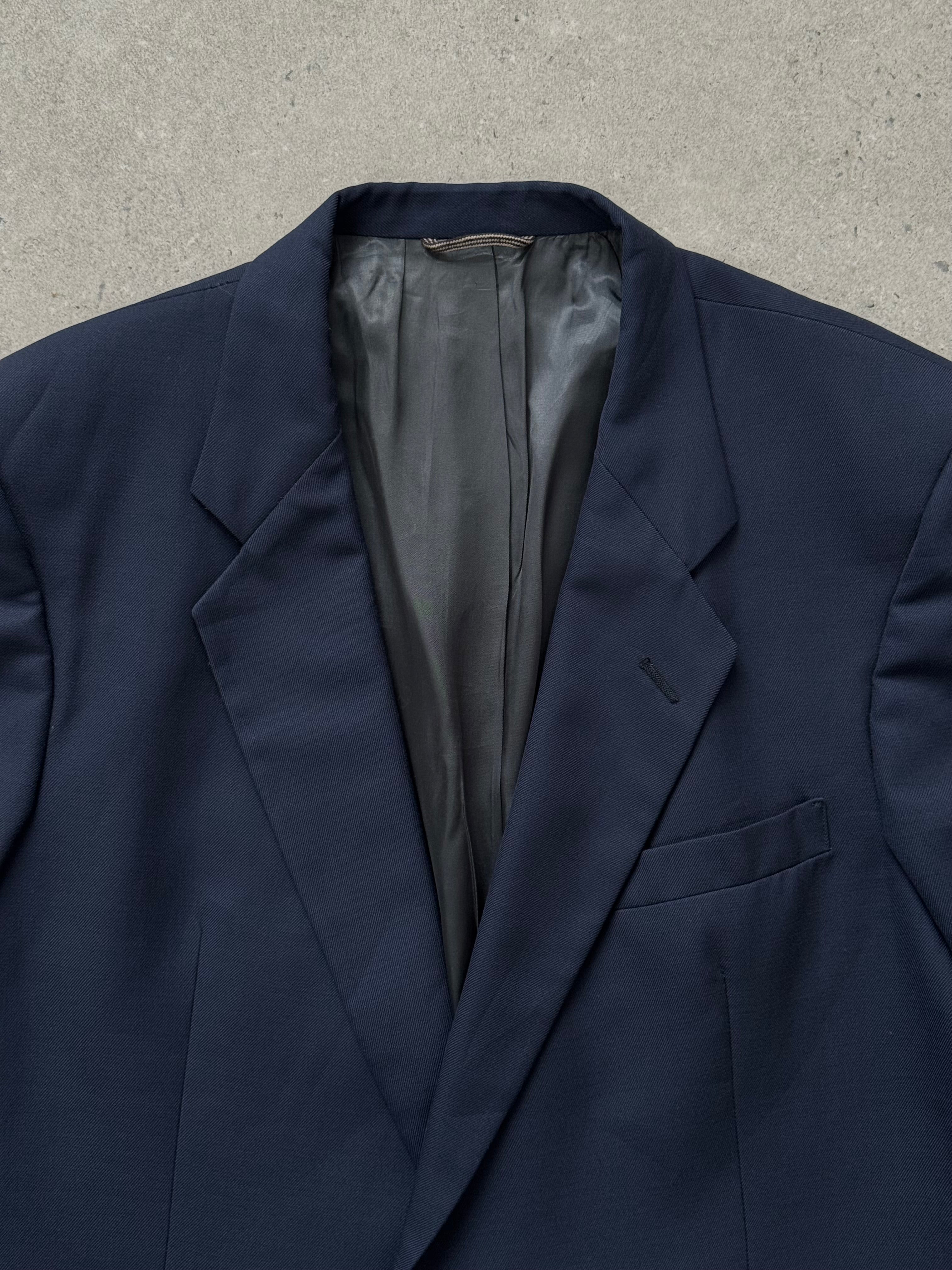 Christian Dior Monsieur 1990s pure wool single-breasted blazer, size 44R/XL, in classic tailored style with notch lapels.