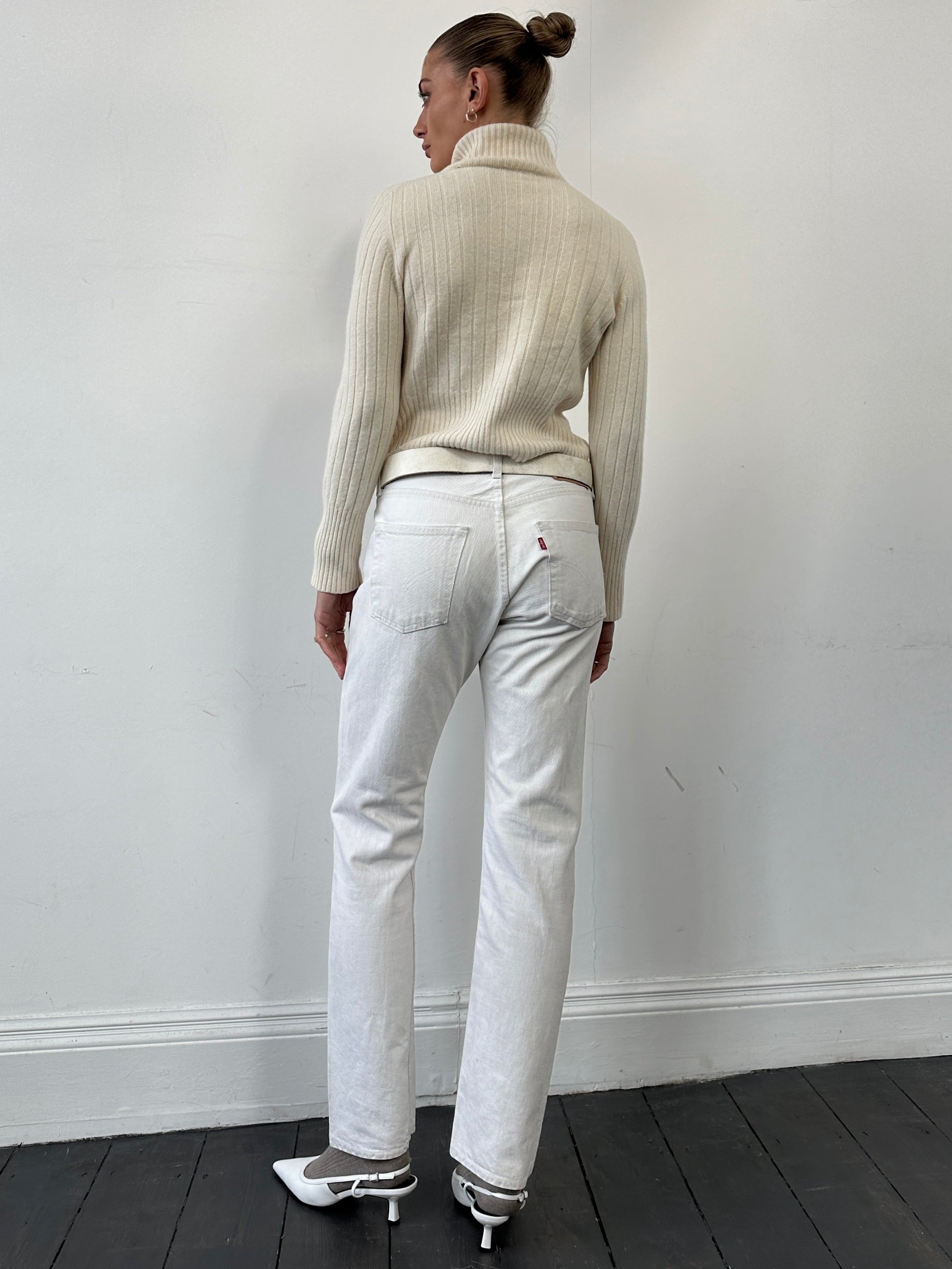 Max Mara Wool Cashmere Cropped Roll Neck Jumper - S/M - SYLK