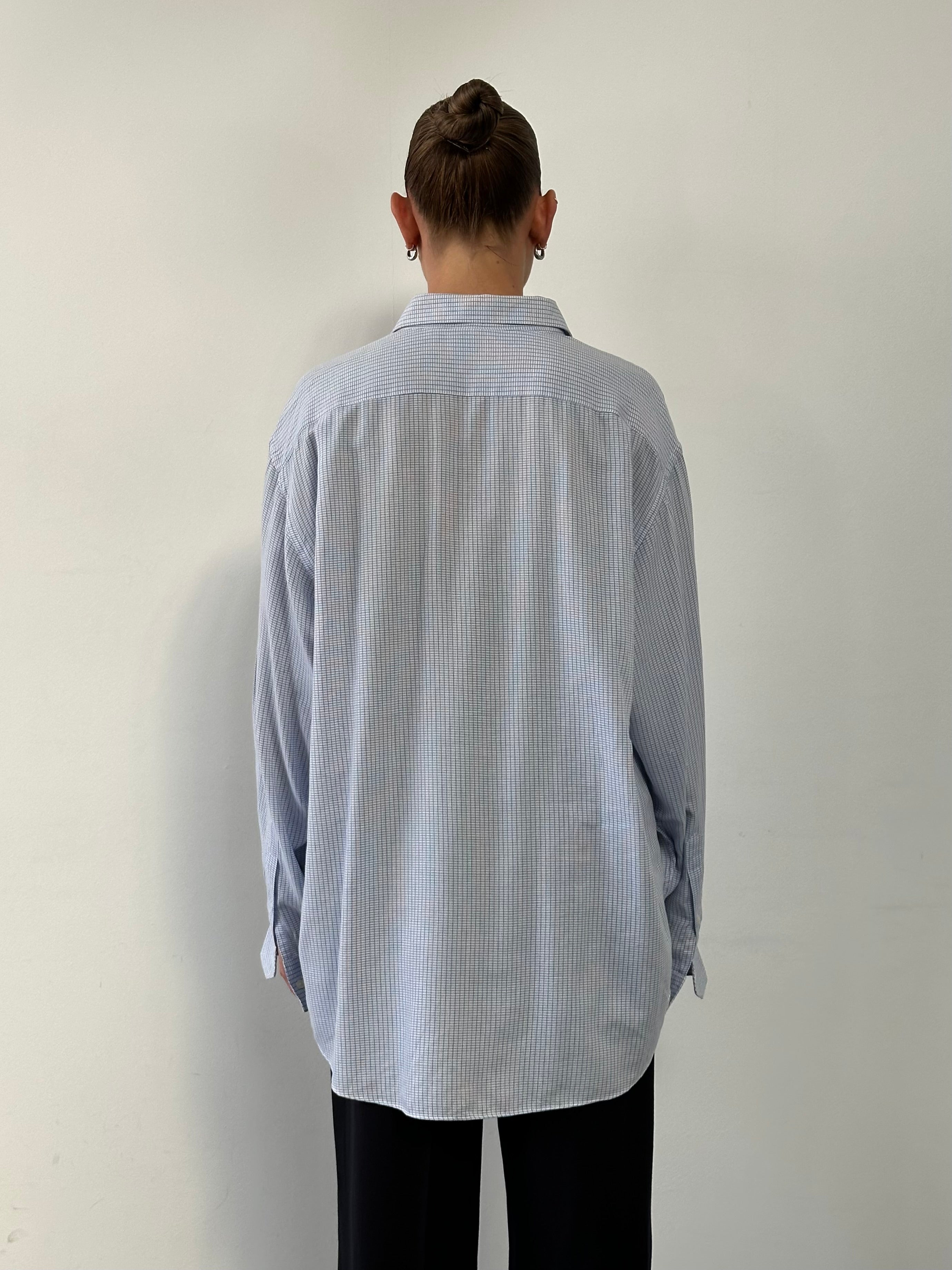 Christian Dior cotton check logo shirt in size XL/XXL, featuring a classic check pattern and Dior branding.
