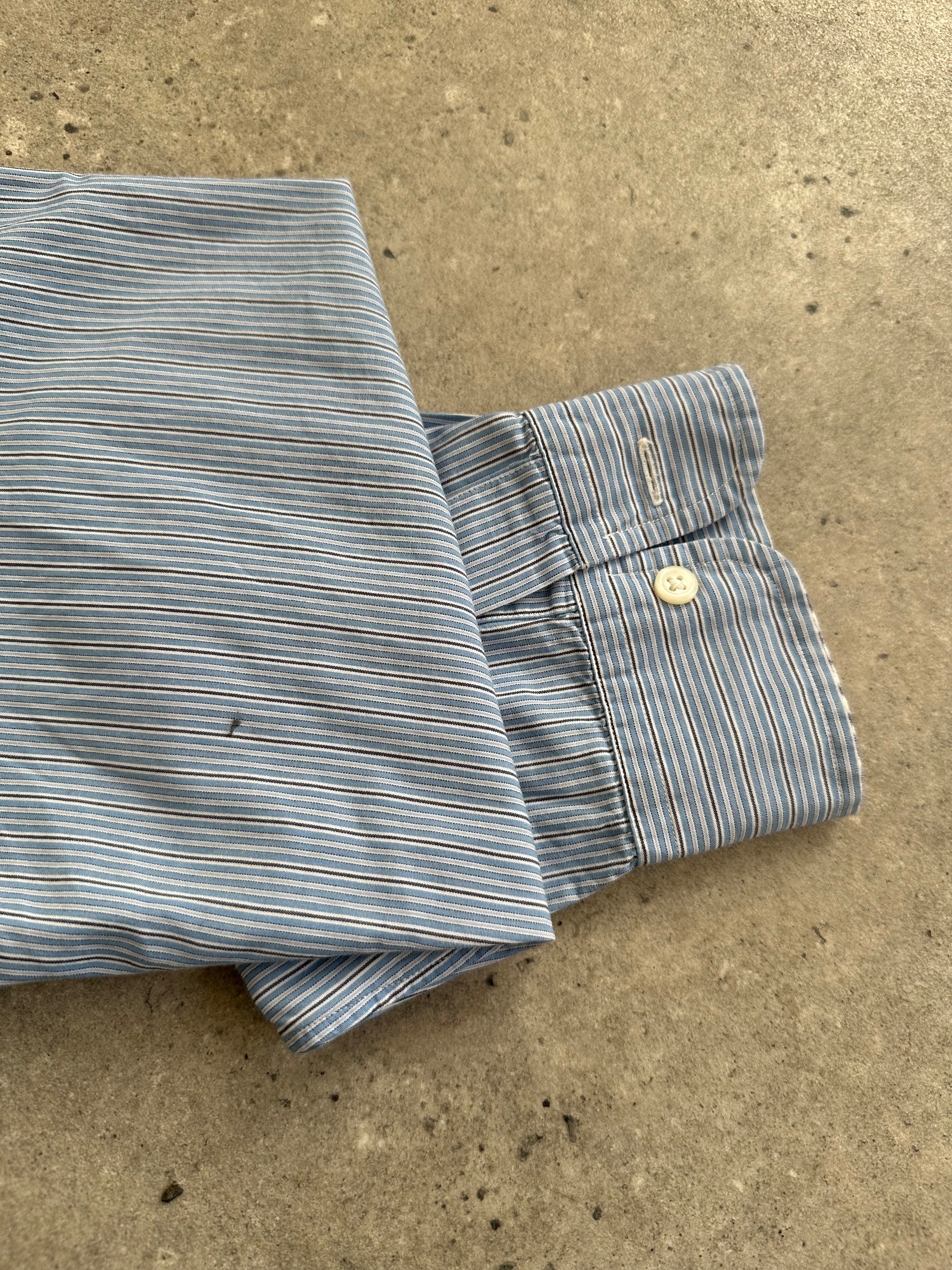 Ralph Lauren Stripe Pure Cotton Logo Shirt - XL - SYLK