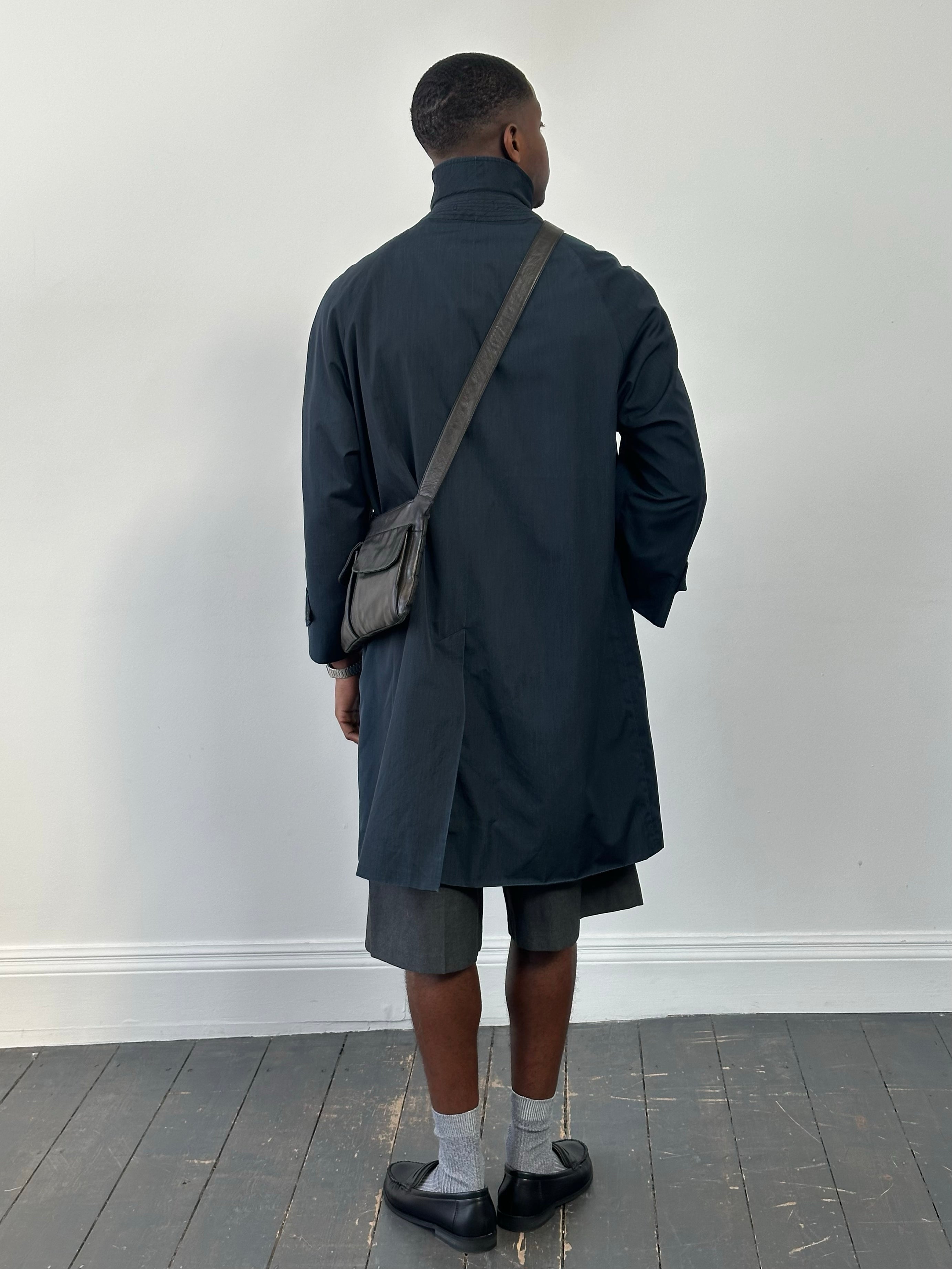 Burberry 1990s Concealed Placket High Neck Trench Coat - M