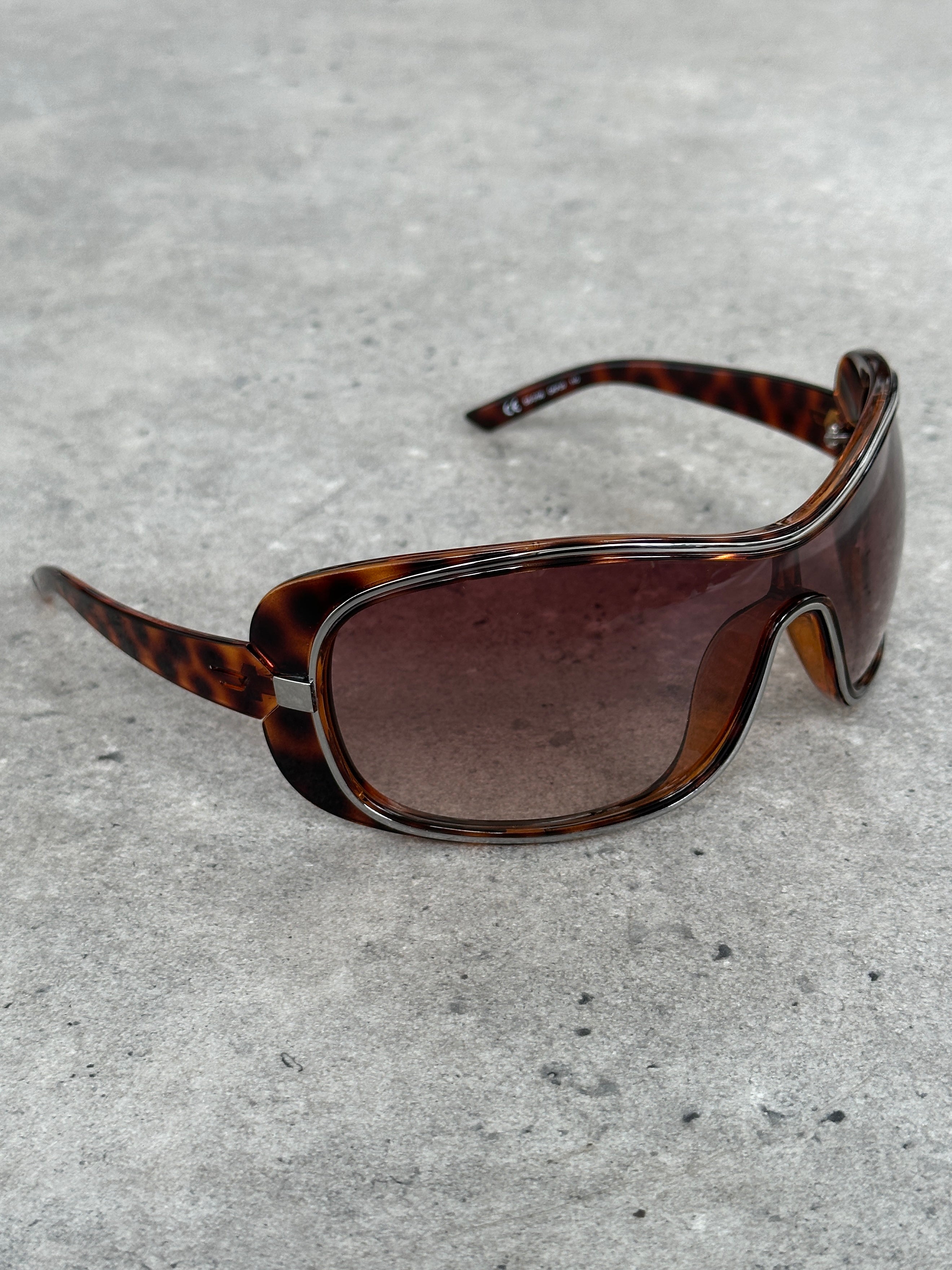 Diesel 2000s Oversized Shield Logo Sunglasses