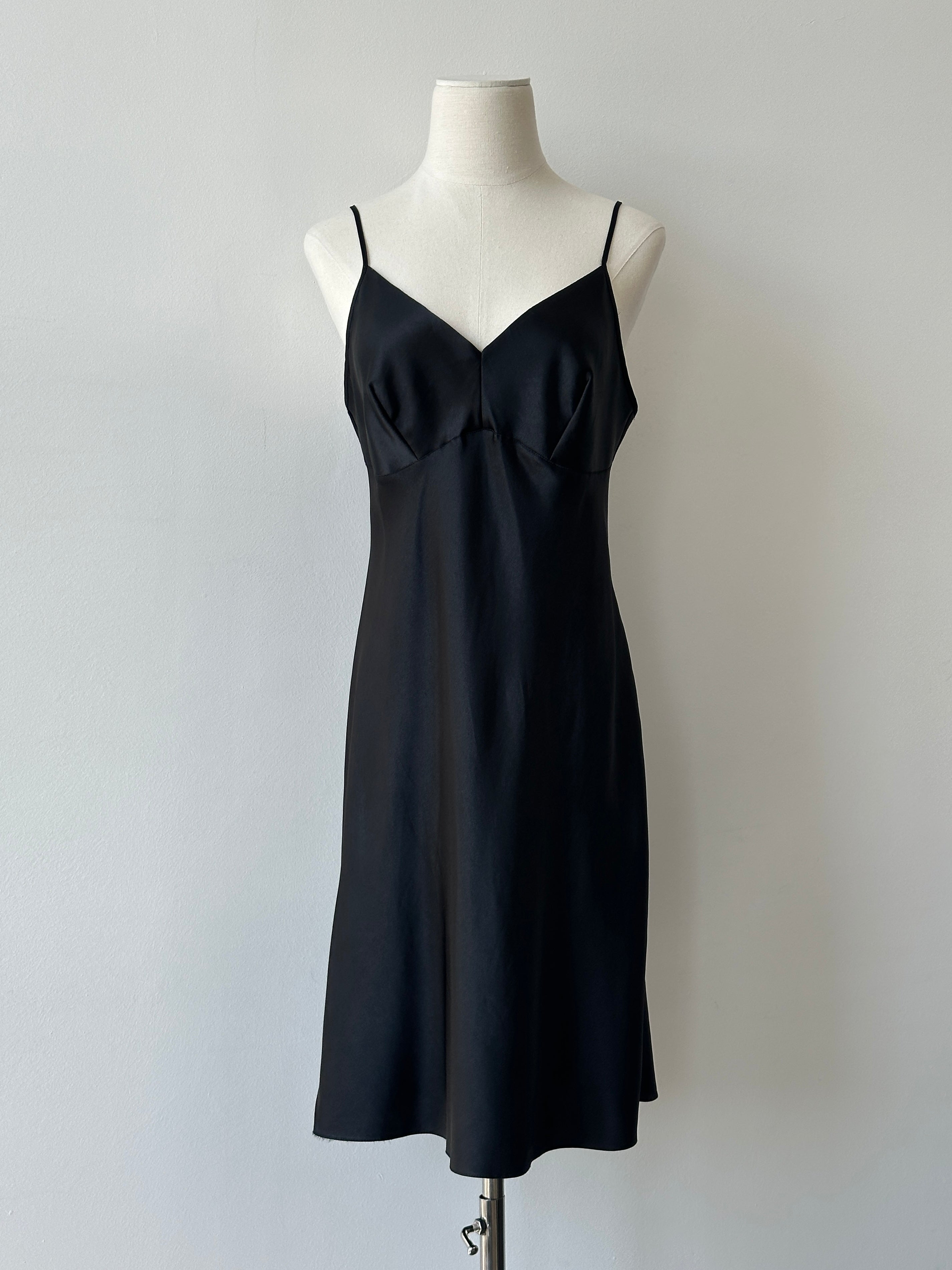 St Michael 1990s Satin Midi Slip Dress - M