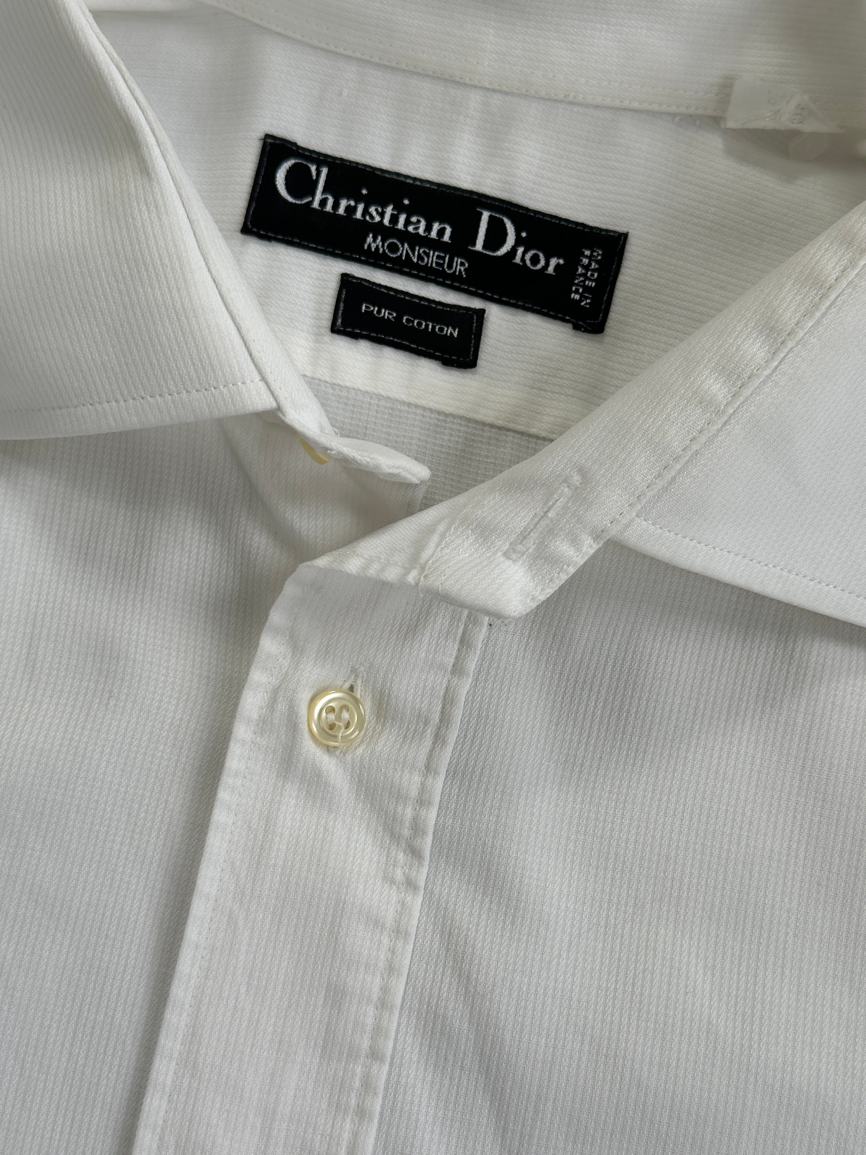 Christian Dior Monsieur 1990s Pure Cotton Dress Shirt - XL