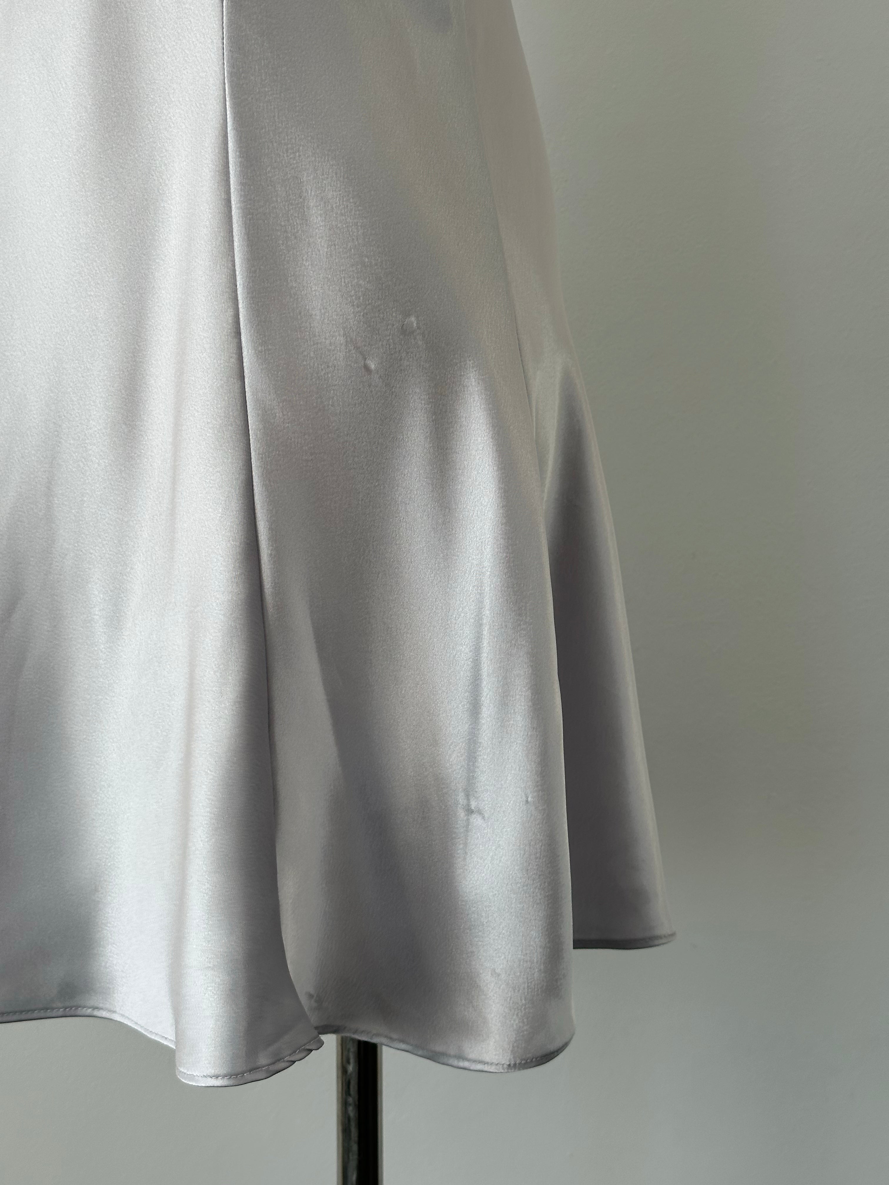 Vintage 1990s Satin Pearl Mini Slip Dress - S