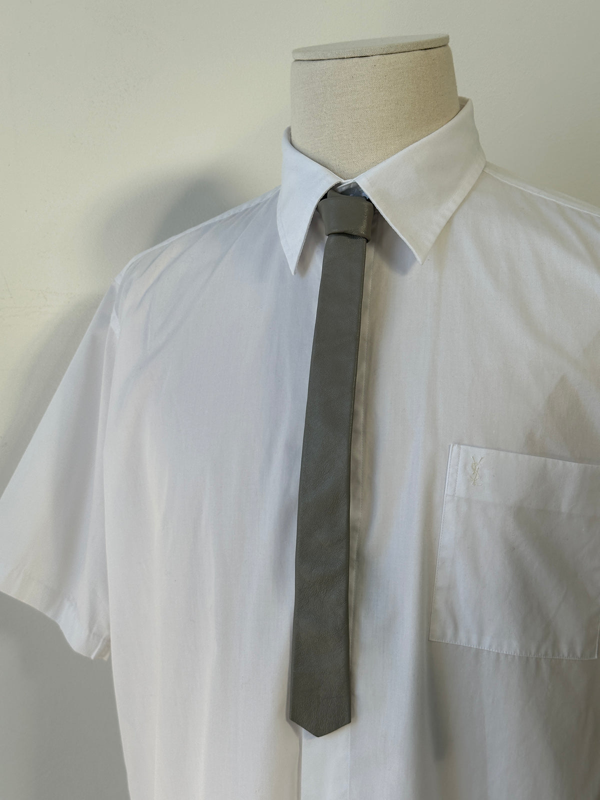 Vintage 1990s Leather Slim Tie