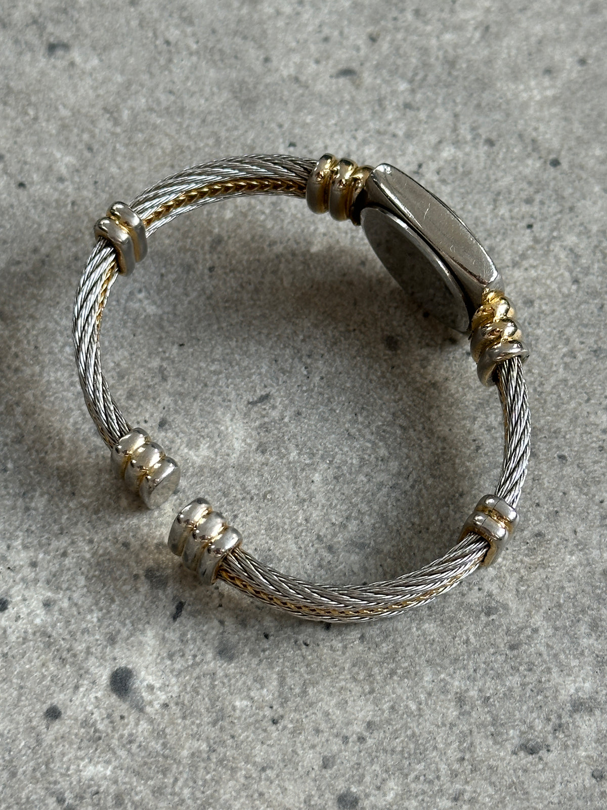 Vintage 1980s Two Tone Quartz Bracelet Watch