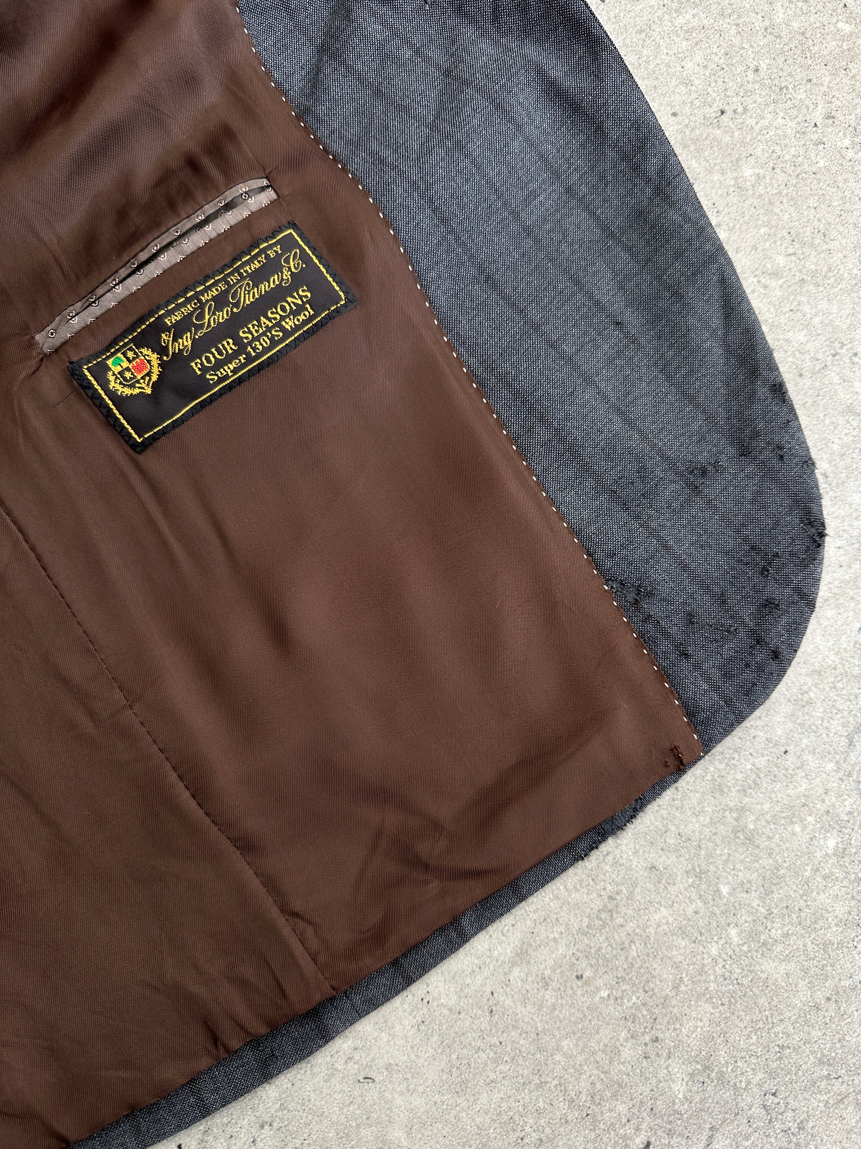 Loro Piana x Barnys 1990s Pure Wool Striped Single Breasted Blazer - 44R