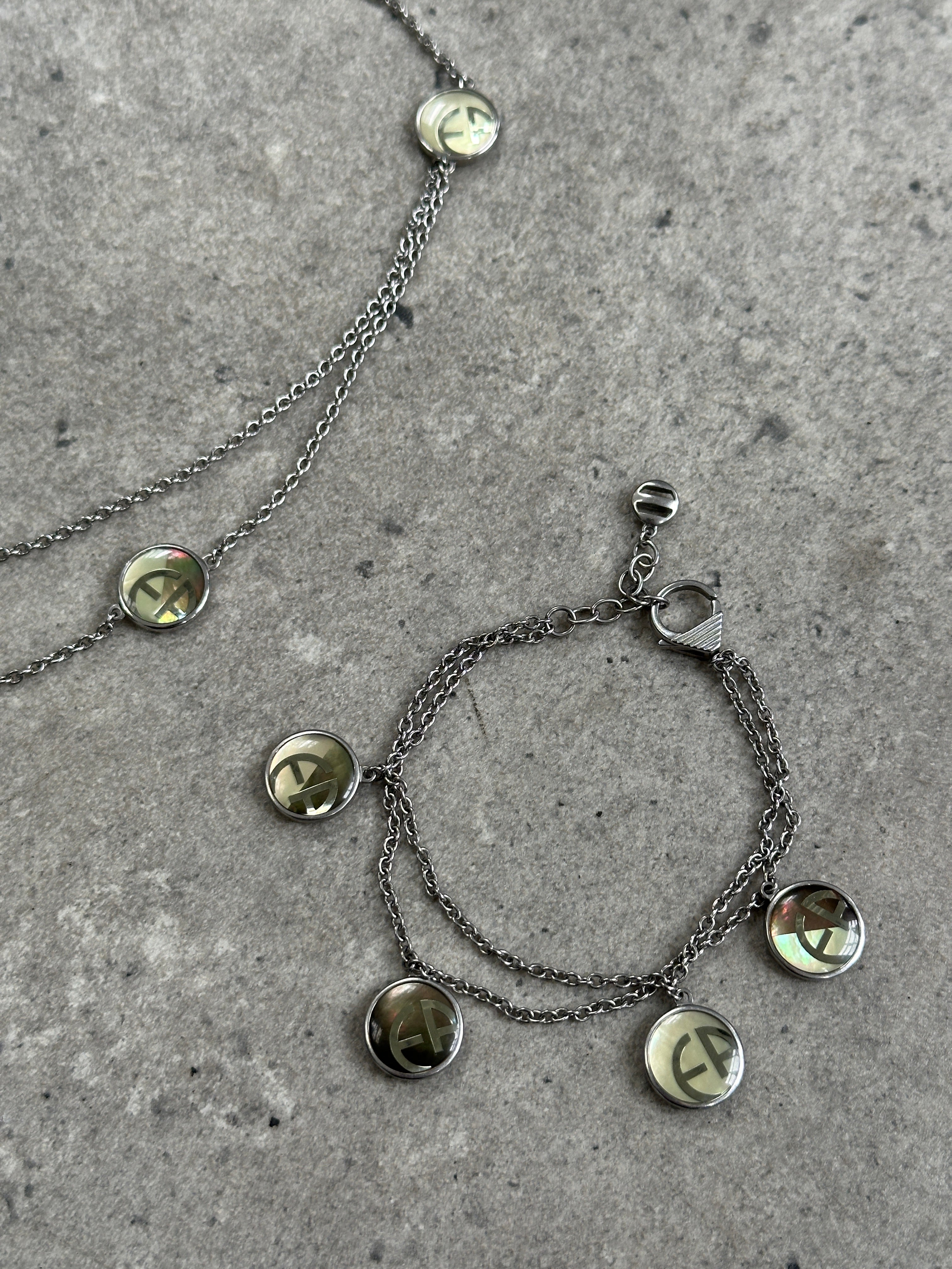 Emporio Armani 2000s Bracelet & Necklace Set