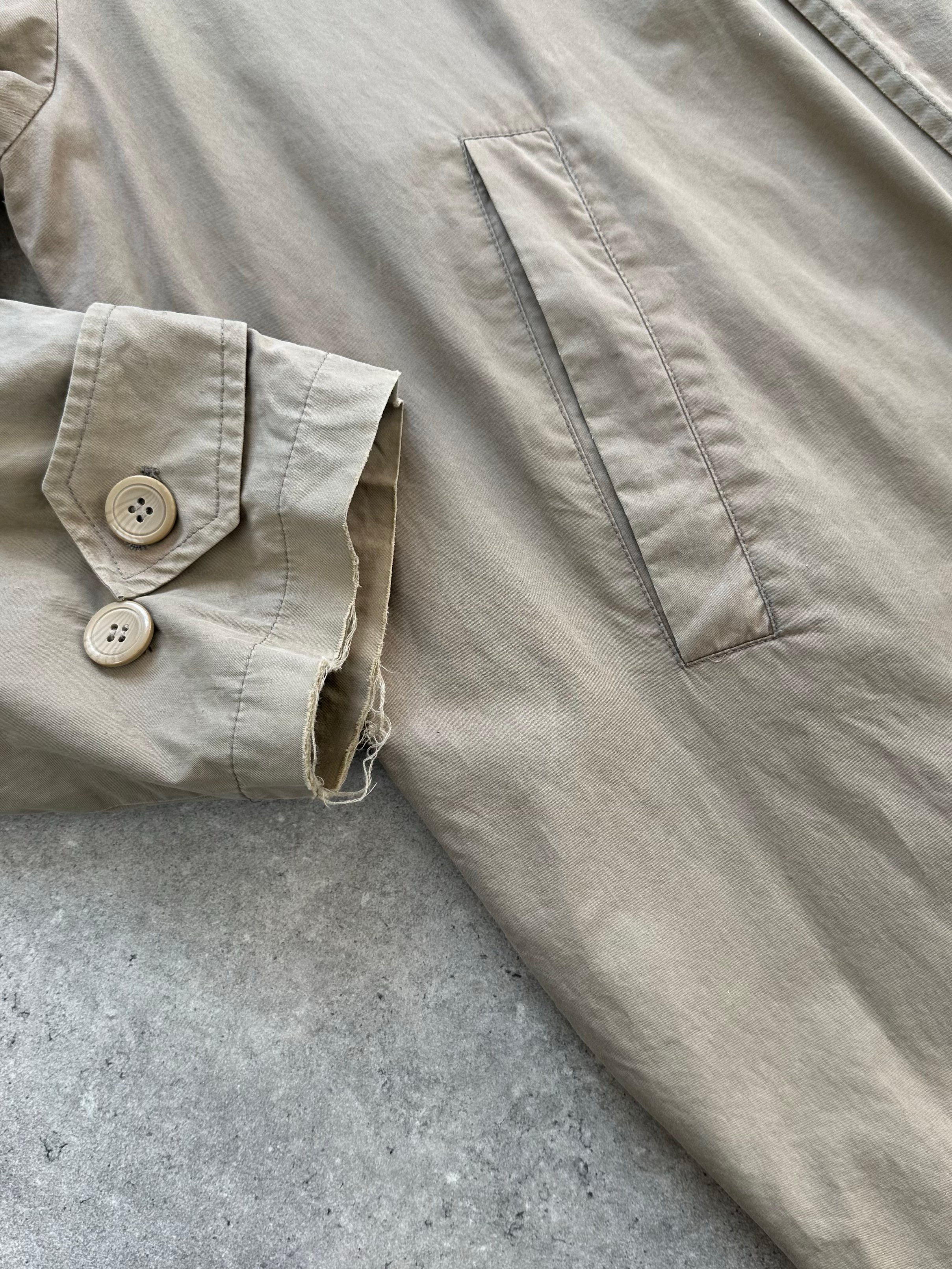 Givenchy 1990s Cotton High Neck Trench Coat - L