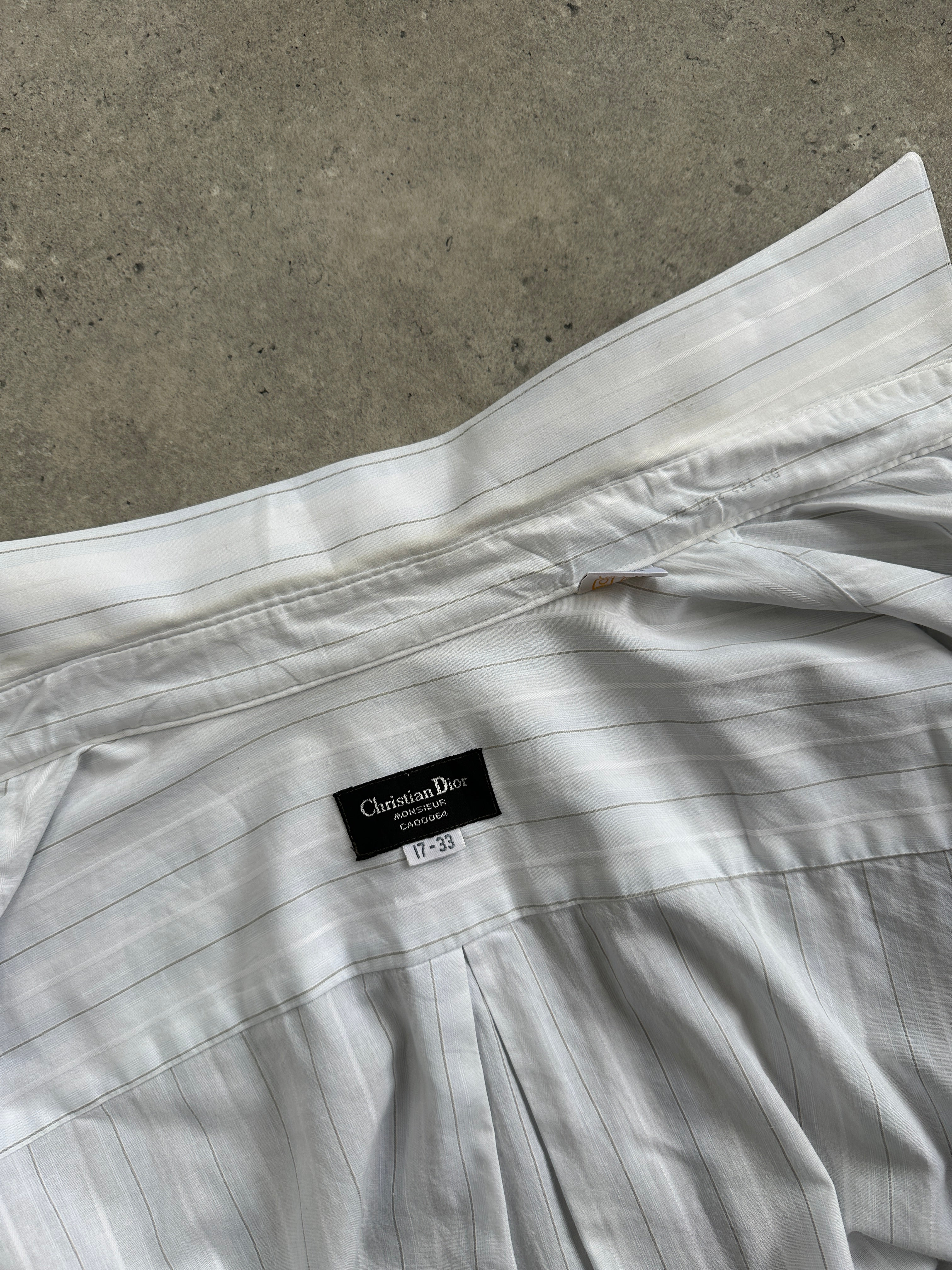 Christian Dior Monsieur striped pure cotton shirt in XL, featuring a classic button-down design and stylish pattern.