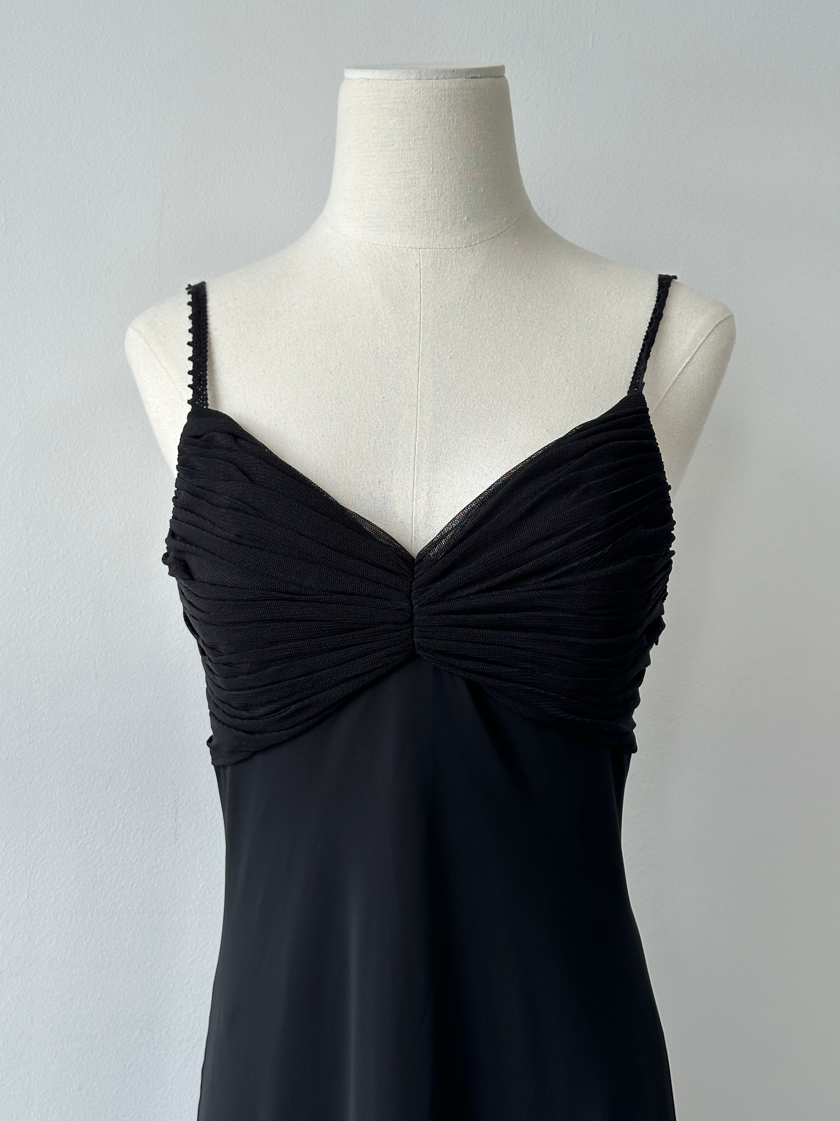 Vintage 2000s Sheer Asymmetrical Maxi Dress - S-M