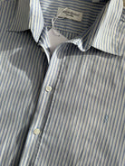 Yves Saint Laurent Cotton Pinstripe Logo Shirt - XXL - SYLK