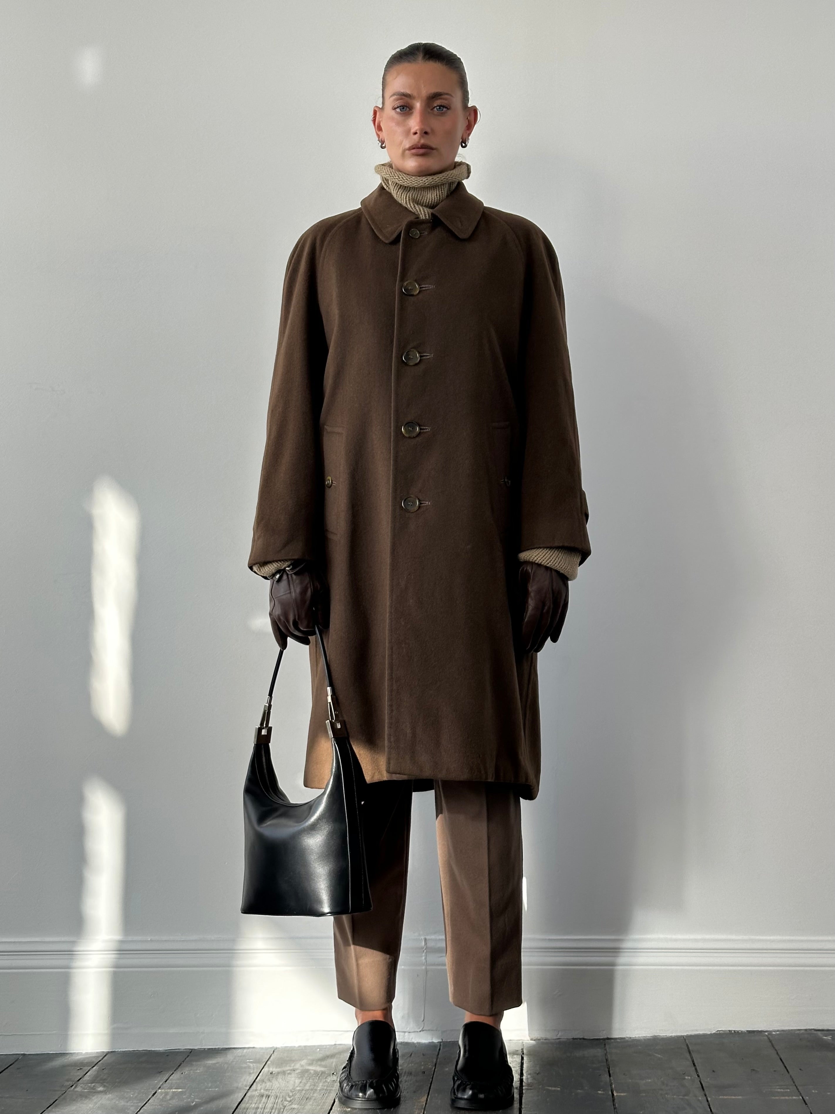 Burberry Pure Cashmere Single Breasted Coat - L/XL - SYLK