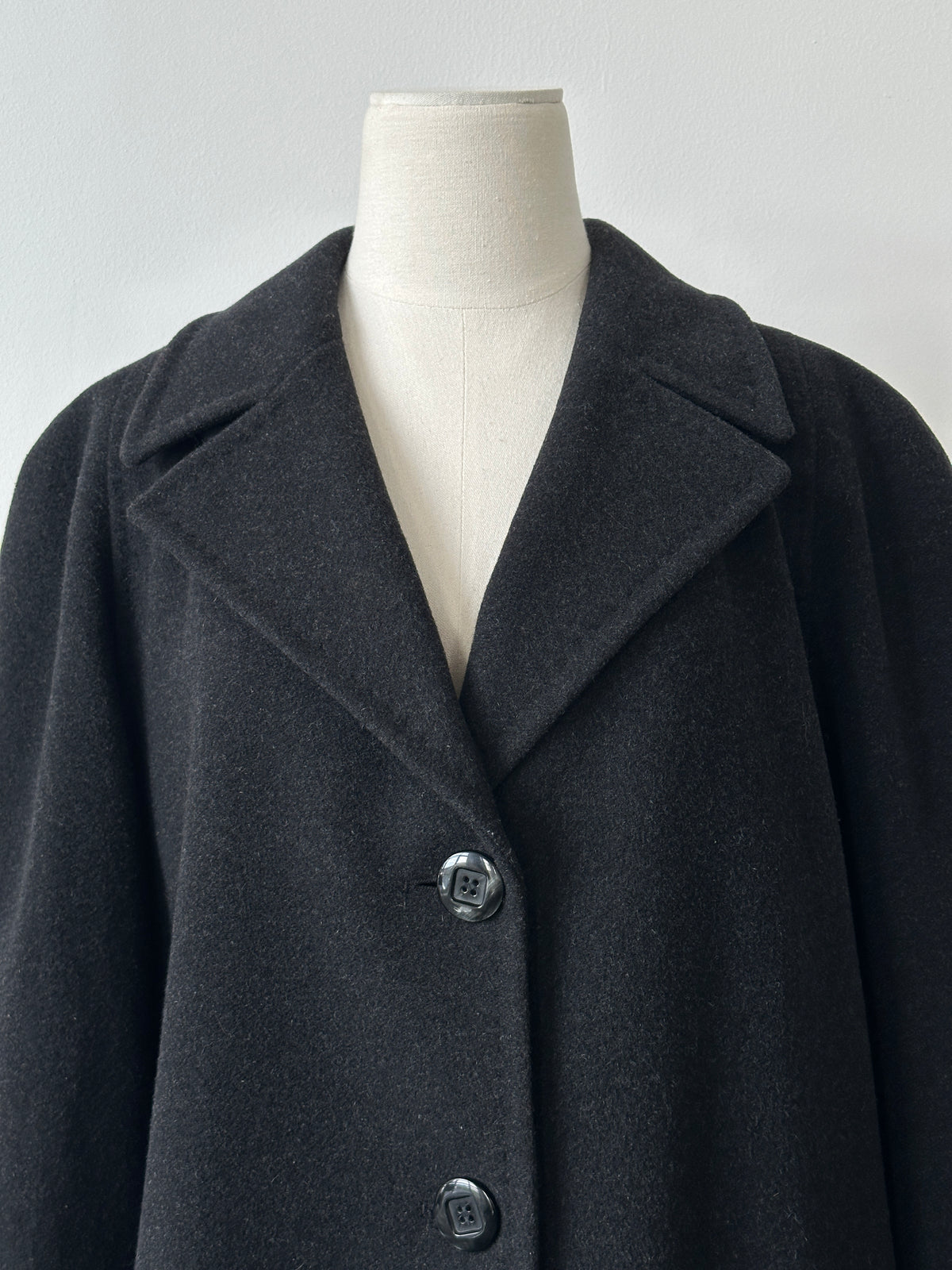 Italian Vintage 1990s Pure Wool Single Breasted Coat - XL