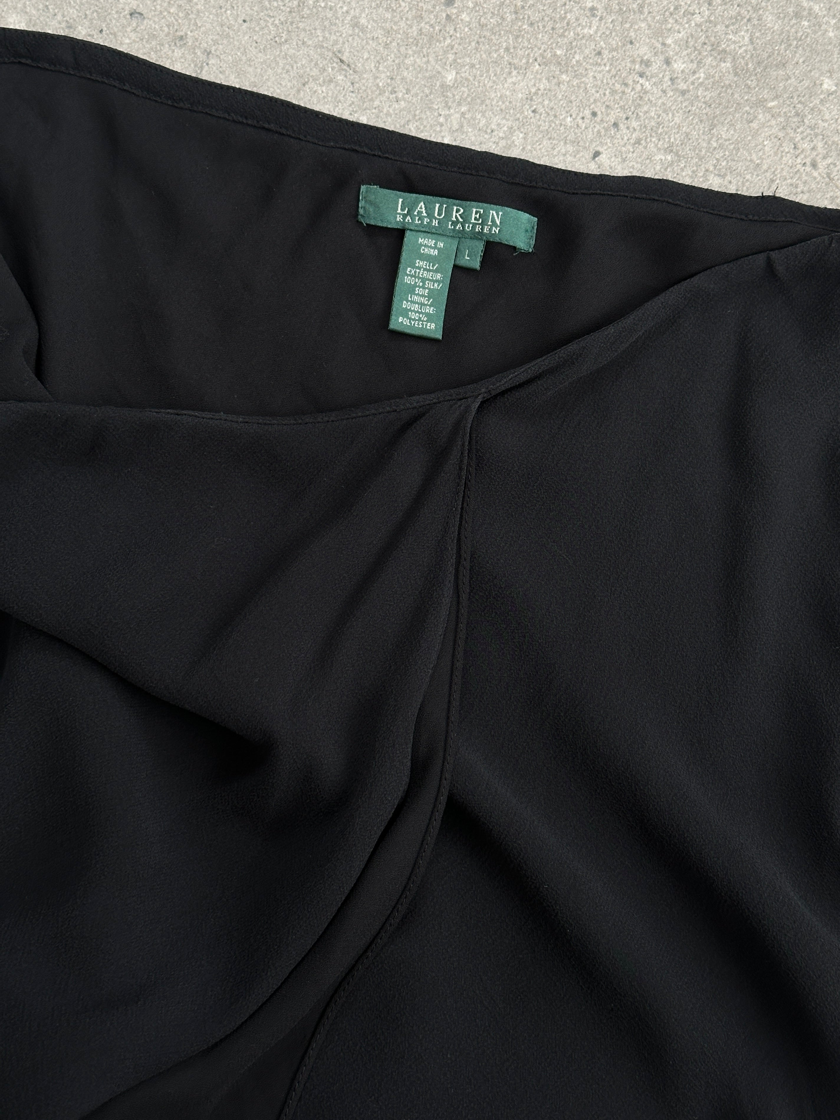Ralph Lauren 2000s Pure Silk Wrap Maxi Skirt - W32