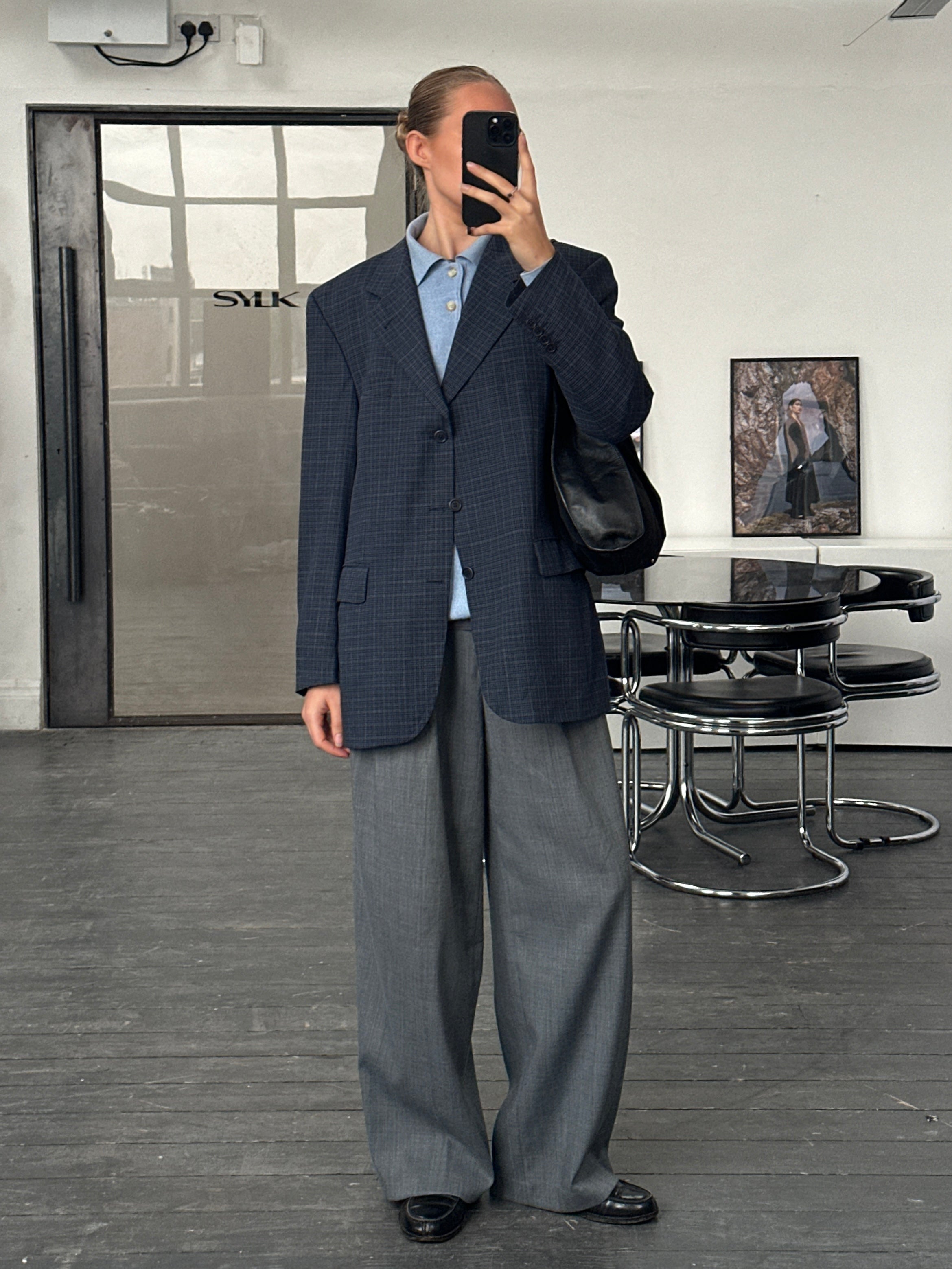 Loro Piana Roy Robson 2000s Twister wool blazer, single-breasted with notch lapels, in size 42/L, tailored fit, in dark fabric.