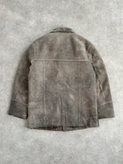 Italian Vintage 1990s Aged Leather Jacket - XL - SYLK
