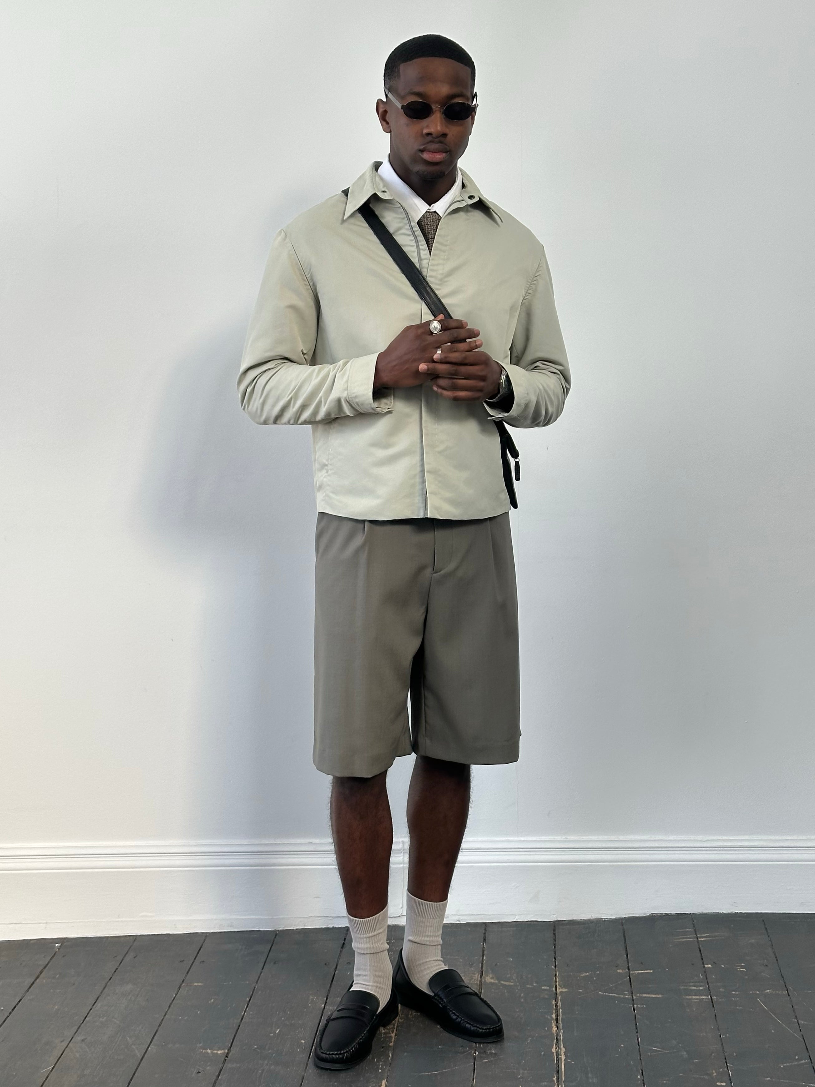 Gianfranco Ferre Jeans 1990s Showerproof Minimal Jacket - L