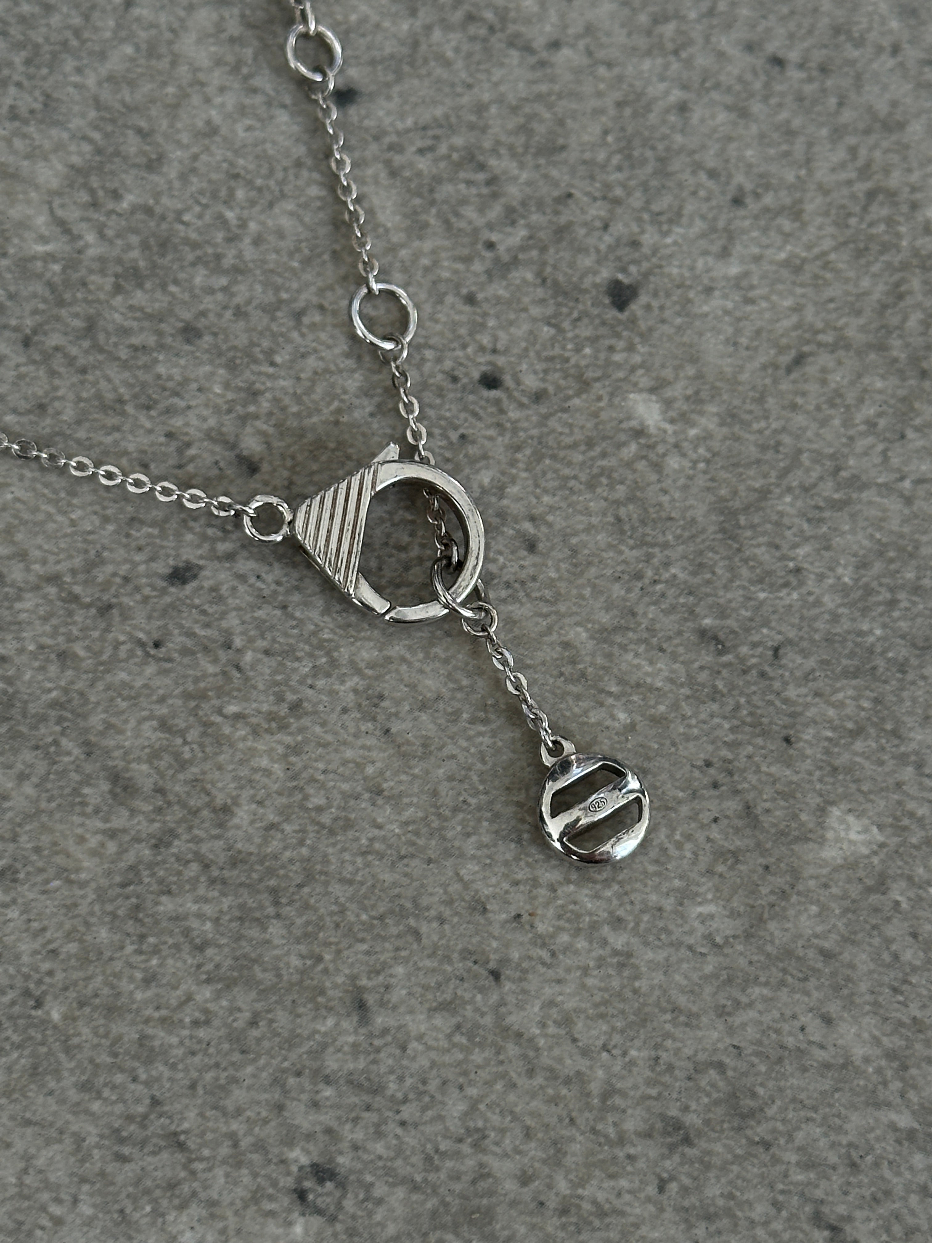 Emporio Armani 2000s Sterling Silver Pendant Necklace Jewellery