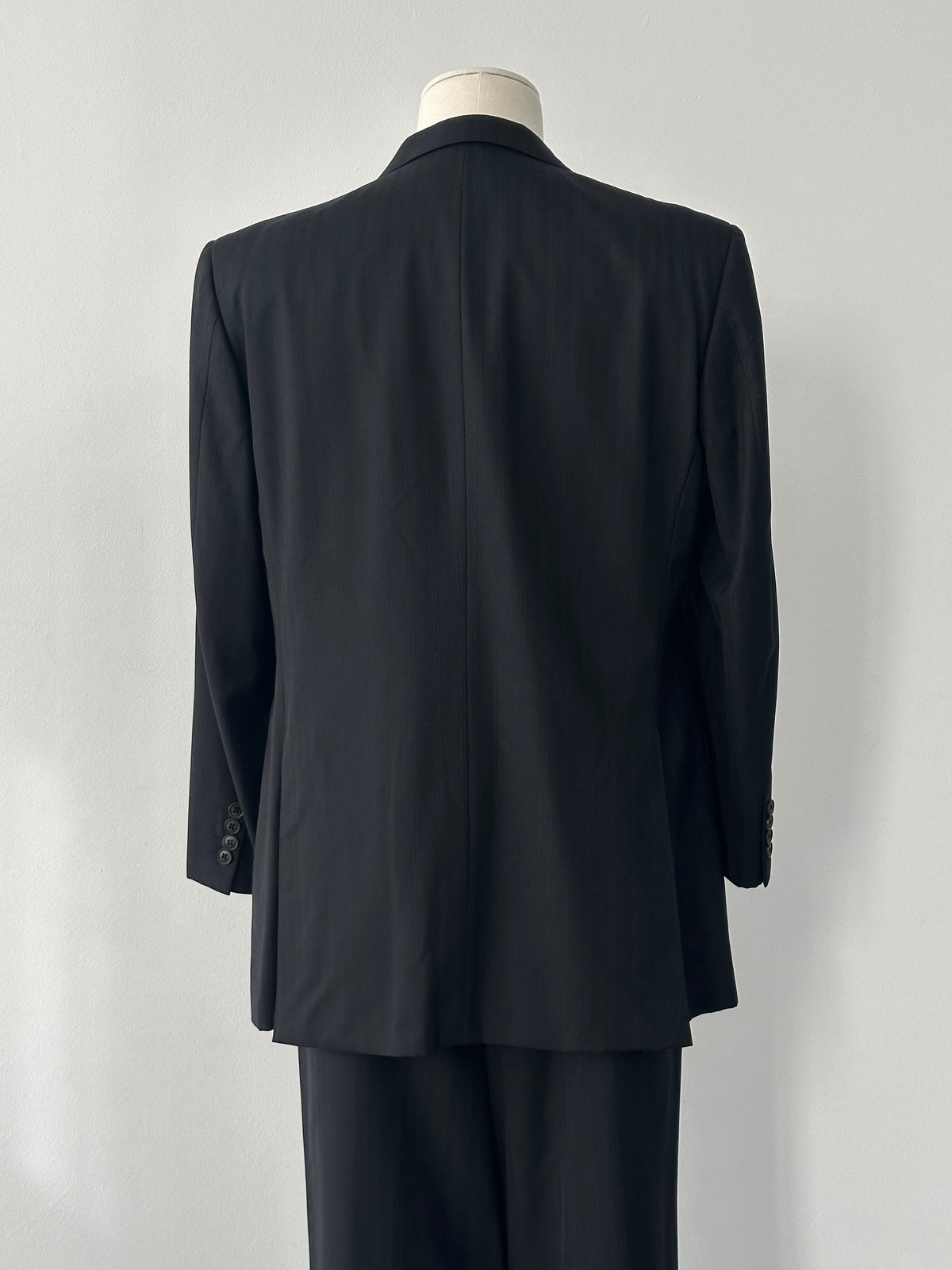 Burberry London 1990s Pure Wool Stripe Single Breasted Suit - 42S/W36