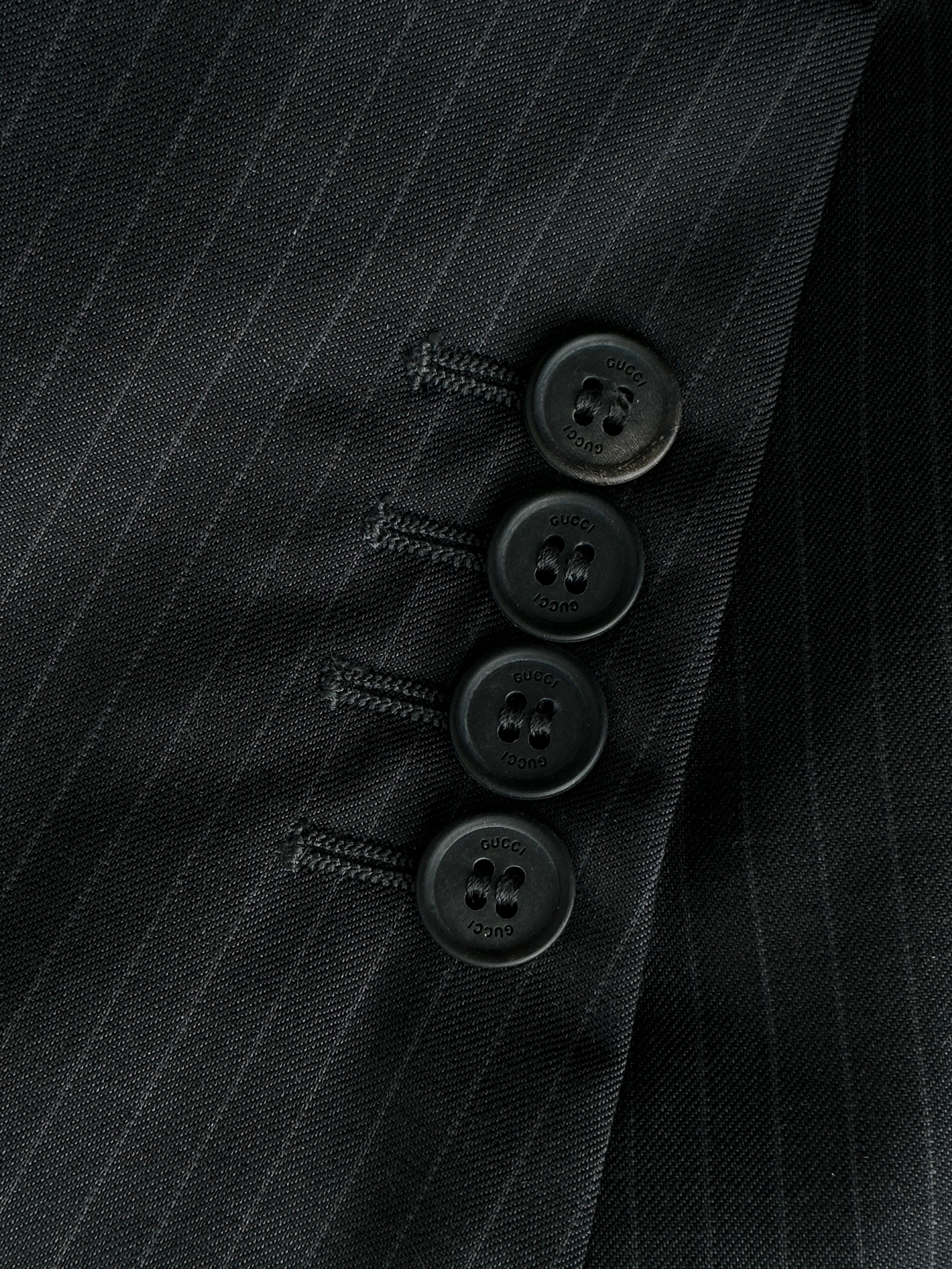 Gucci Pinstripe Single Breasted Wool Suit - 44R/W32 - SYLK