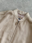 Vintage Pure Silk Bomber Jacket - XL - SYLK