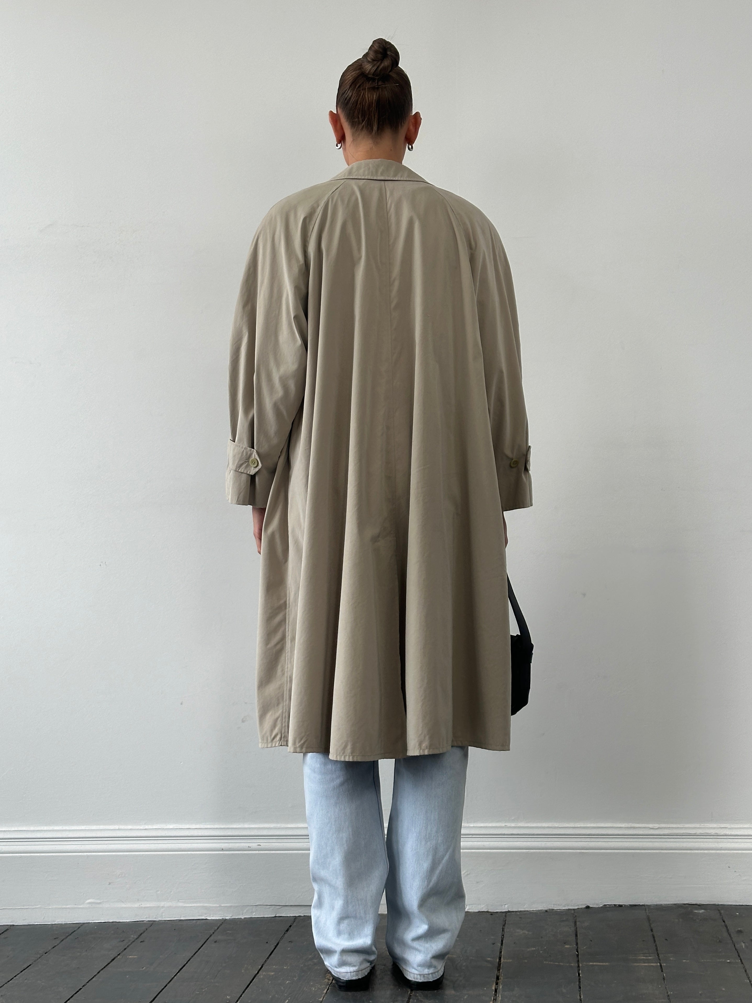 Max Mara Weekend Nylon A-line Trench Coat - L - SYLK