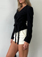 DKNY Silk Trim Wool Wrap Blazer - S/M - SYLK