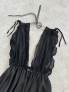 Vintage 2000s Lace Sheer Babydoll Satin Top - M - SYLK