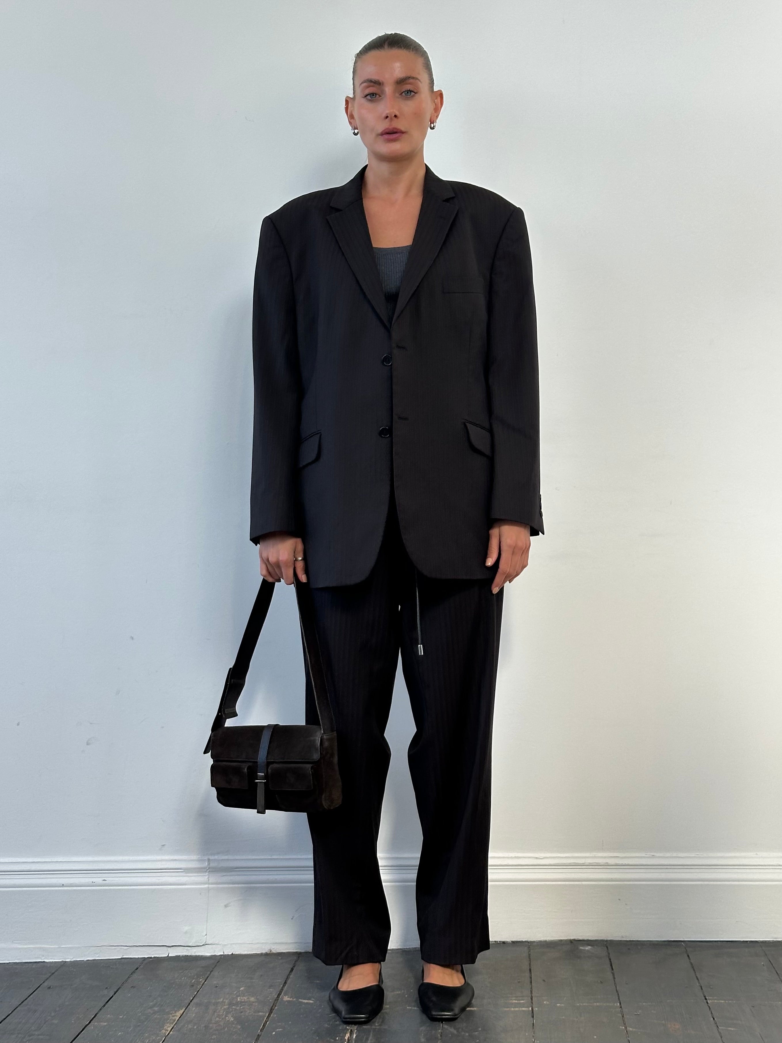 Balmain Pinstripe Pure Wool Single Breasted Suit - 44S/W34