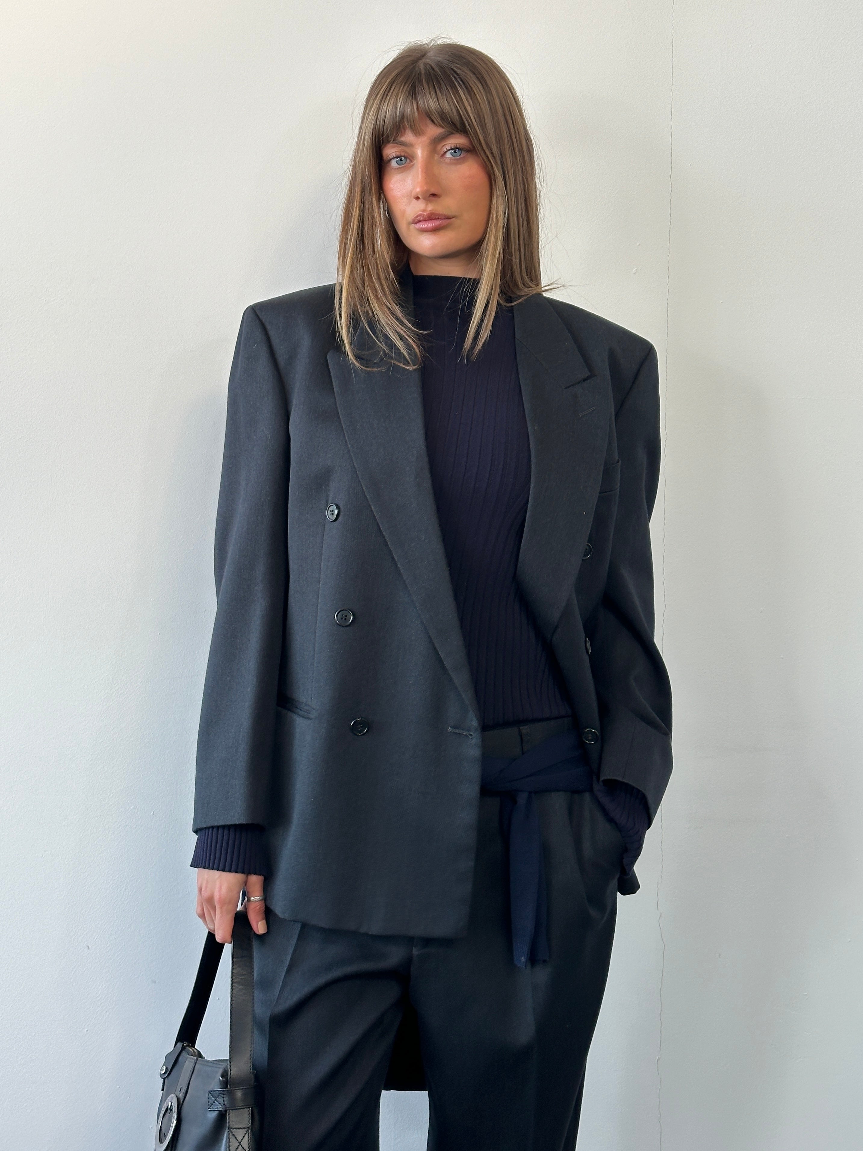 Pierre Cardin 1990s Pure Wool Double Breasted Suit - 42S/W32 - SYLK