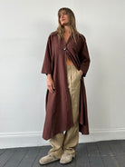 Vintage Pure Linen Kaftan Dress - XL - SYLK