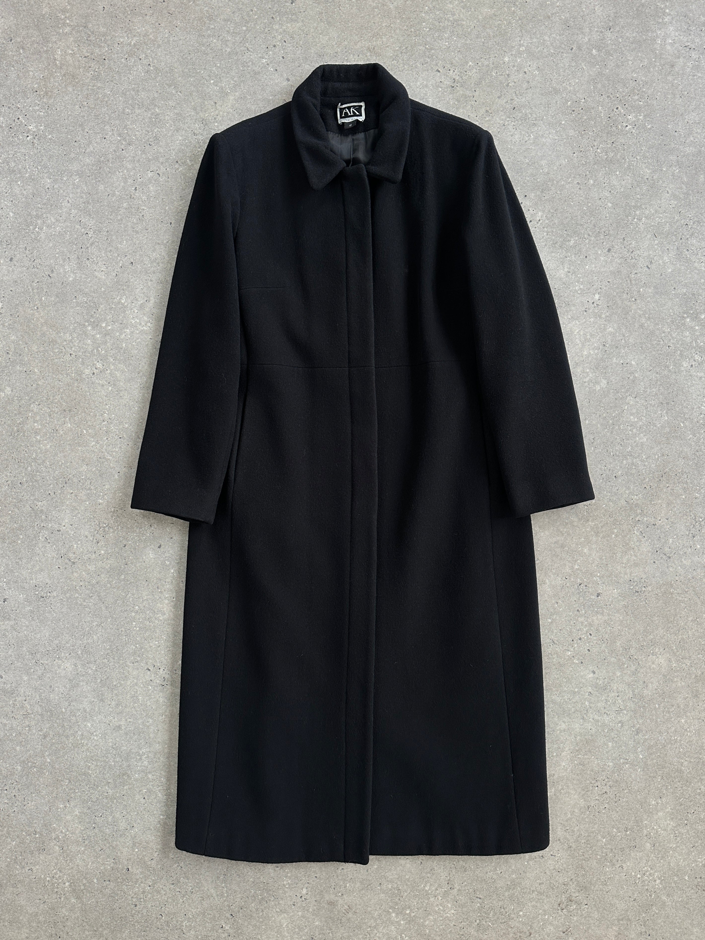 Vintage 1990s Pure Wool Floor Length Coat - M - SYLK