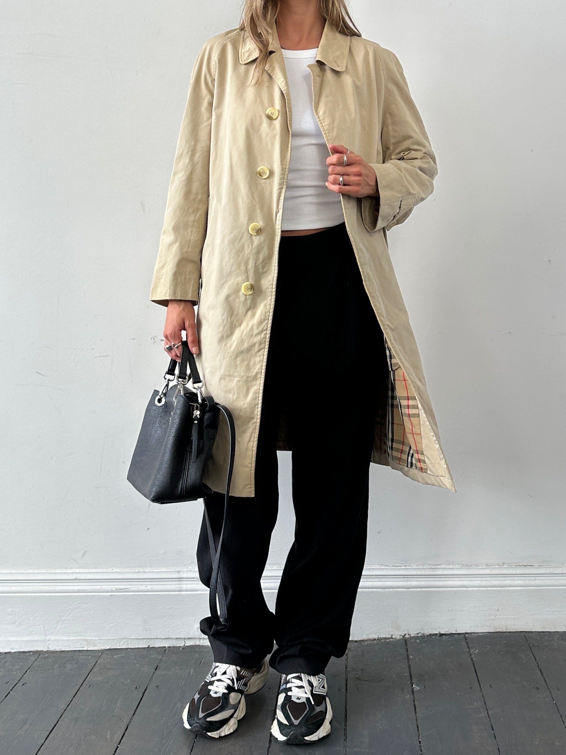 Burberry Nova Check Pure Cotton Trench Coat - S/M - SYLK