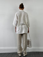 Gianni Versace 90s Pure Linen Oversized Shirt - XL - SYLK