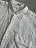 Gianni Versace 90s Pure Linen Oversized Shirt - XL - SYLK