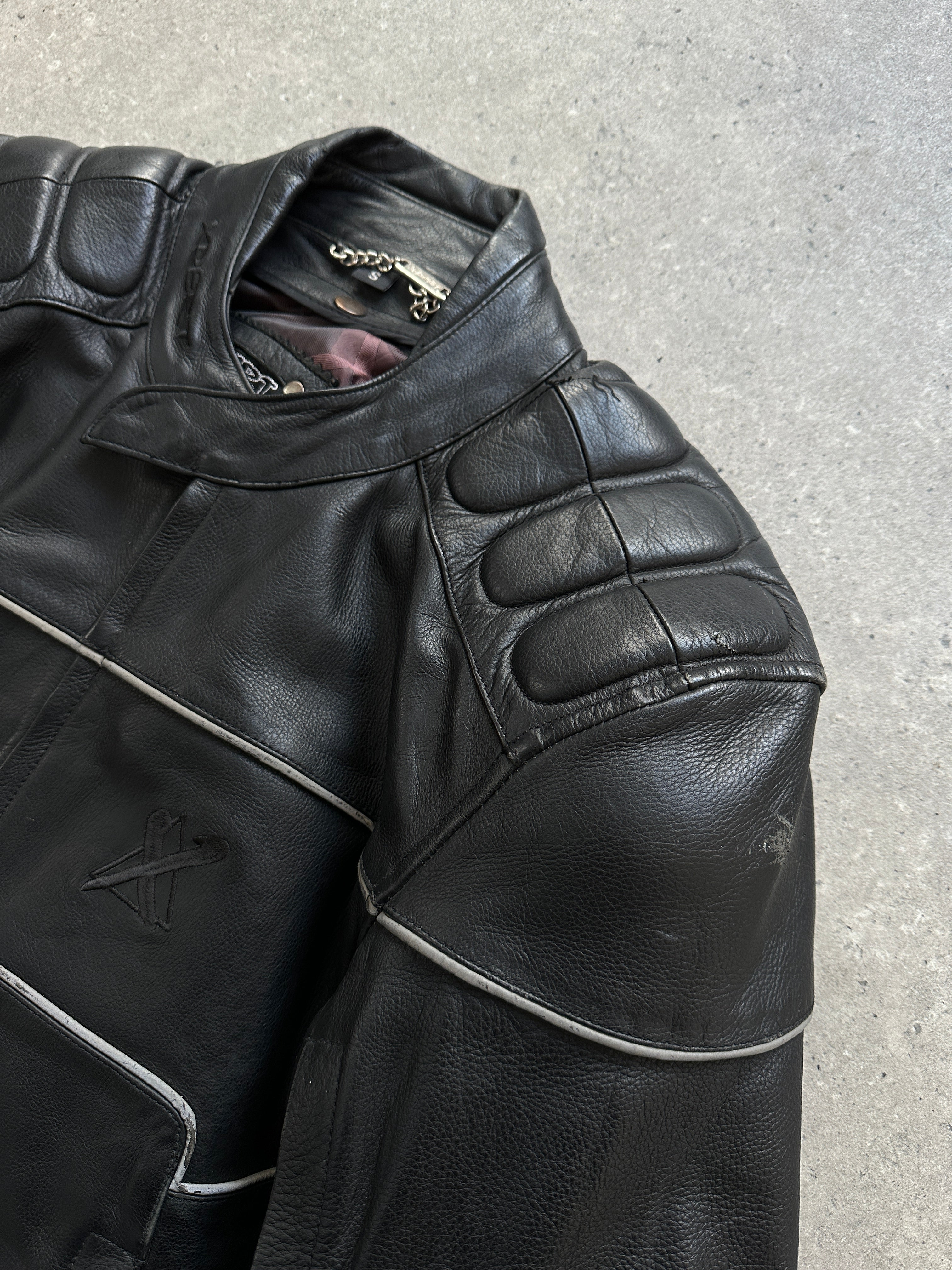 Vintage Leather Motorcycle Jacket - S - SYLK