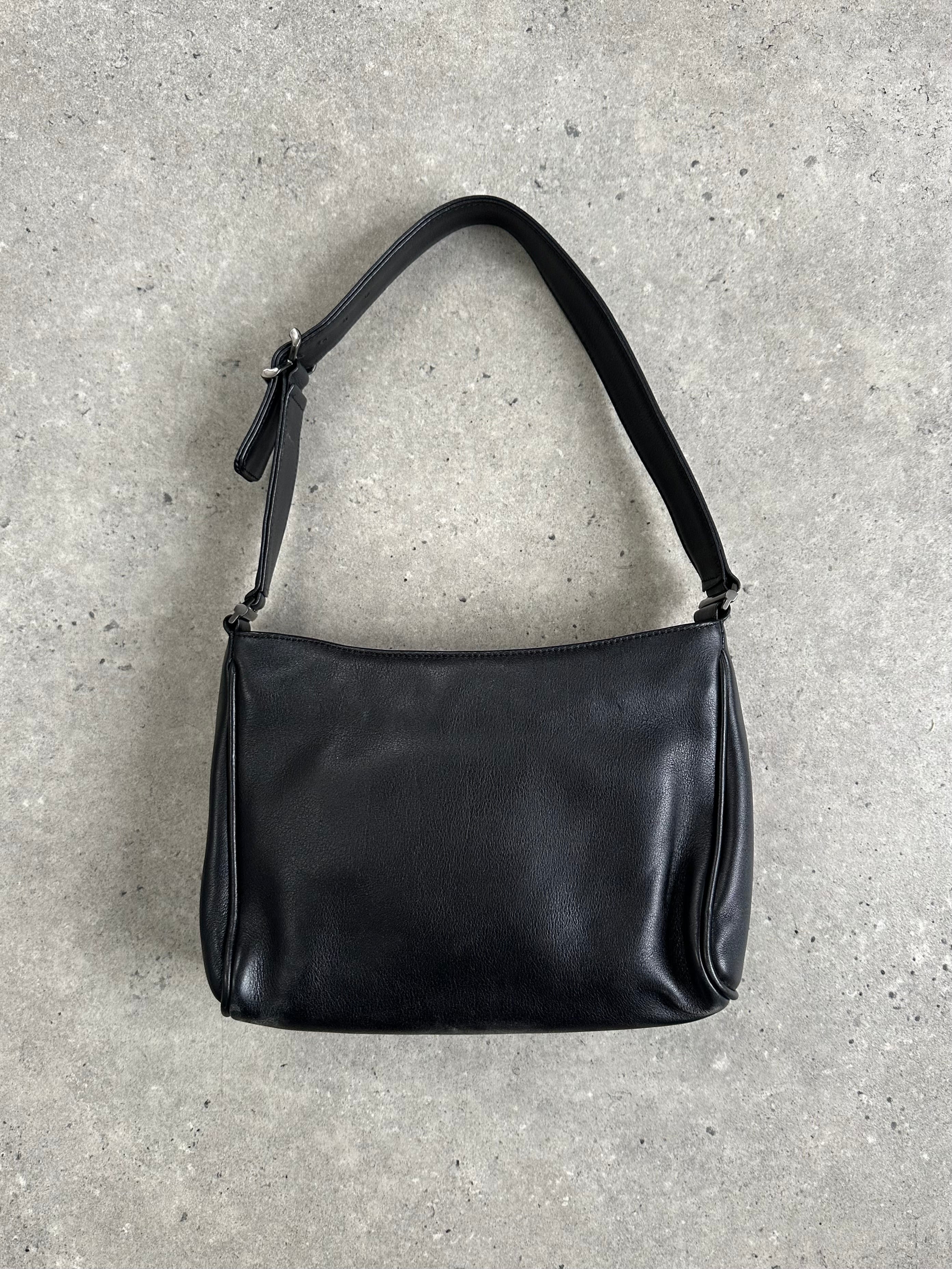 Giorgio Armani 2000s leather shoulder bag with sleek design, featuring a structured shape and classic styling.