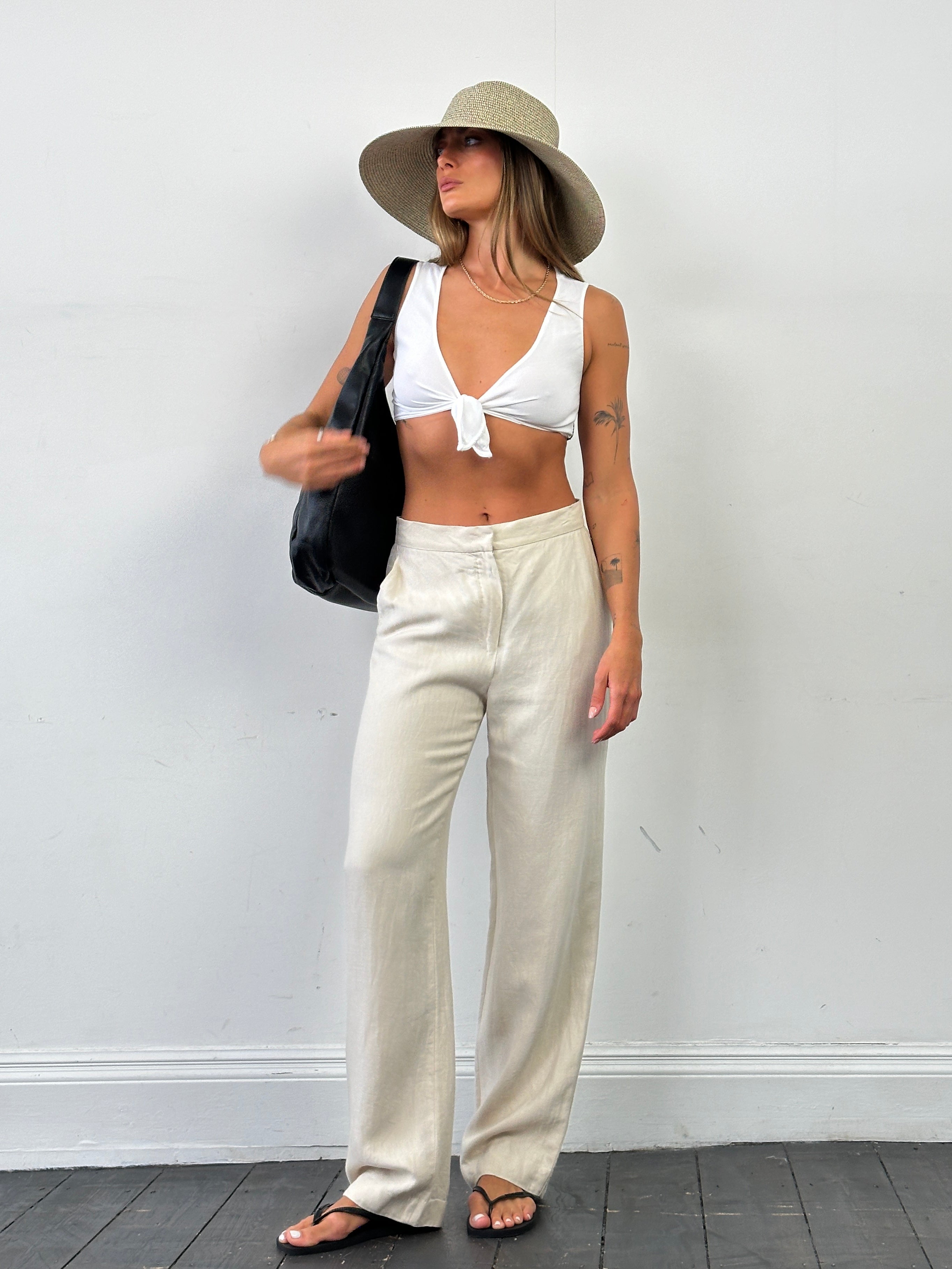 Armani Jeans cotton crop top with tie front in XS/S size, featuring short sleeves and a fitted design.